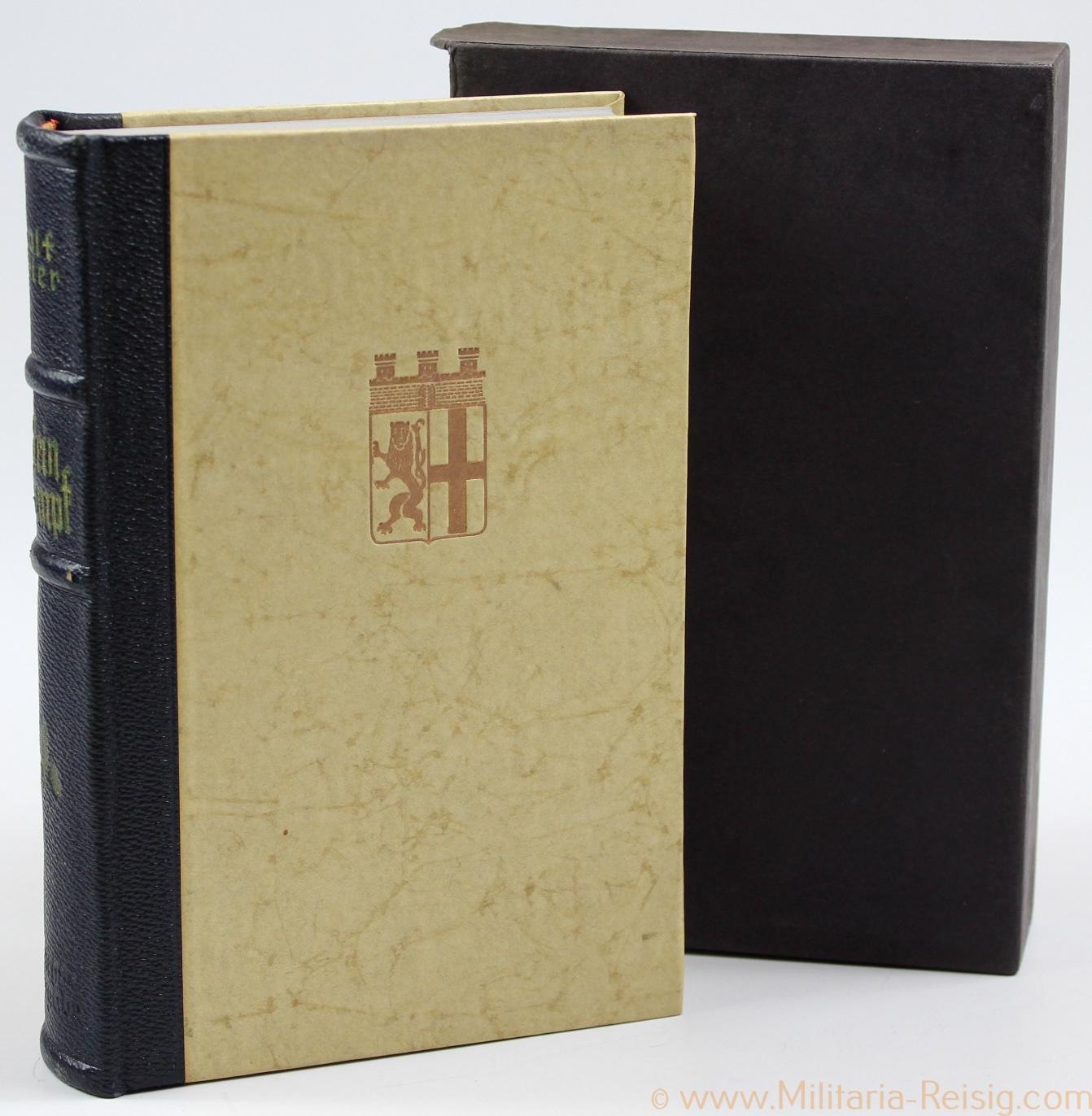 Mein Kampf Hochzeitsausgabe 1940 mit Stadtwappen Vallendar, TOP!