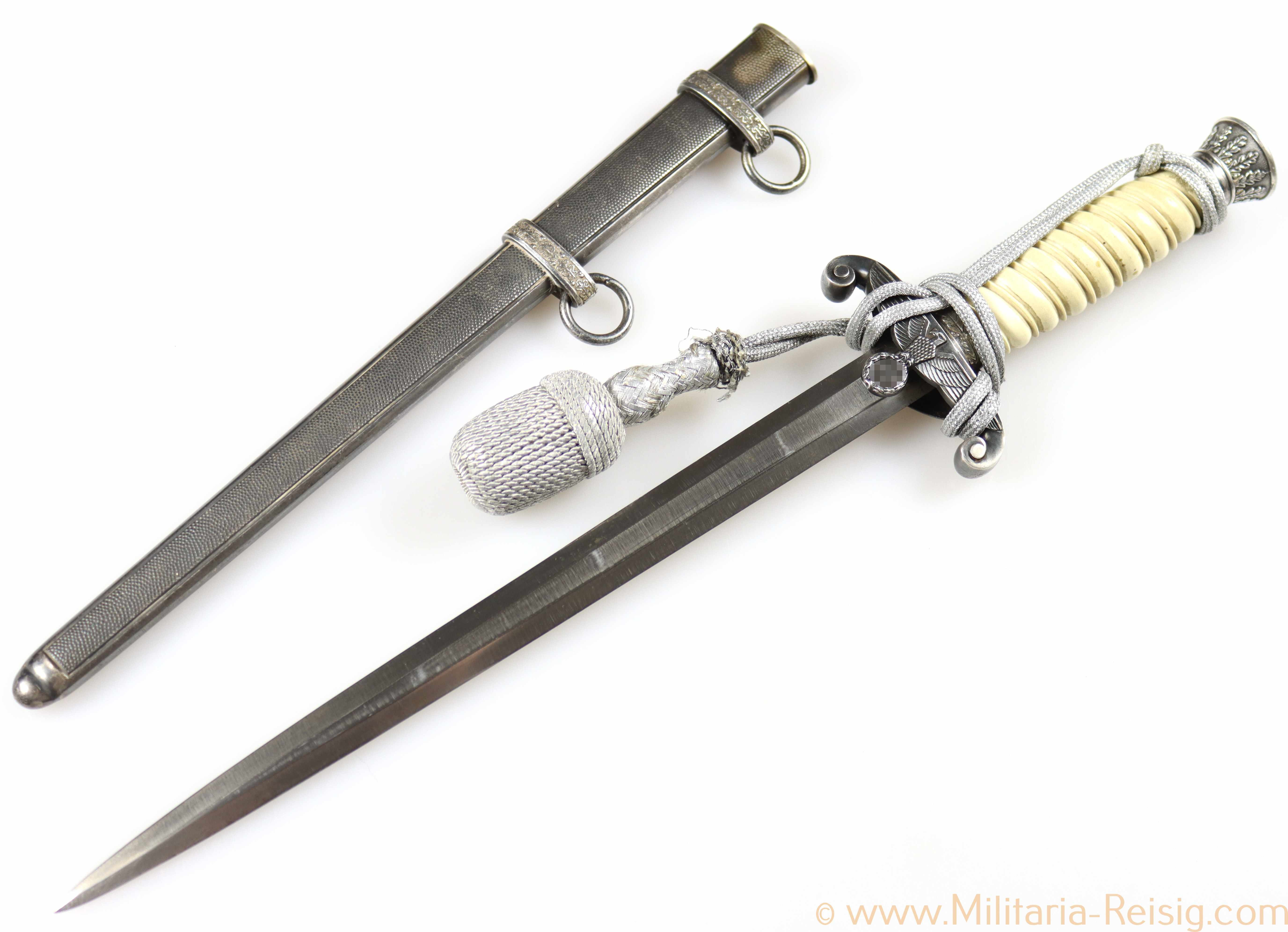 Heeres Offiziersdolch mit Portepee, Hersteller H. Kolping, Solingen