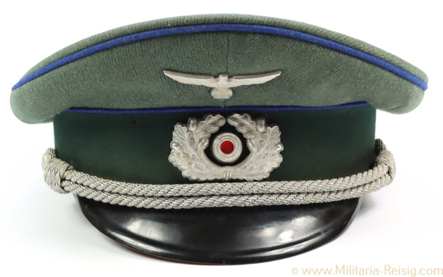 Schirmmütze für einen Sanitätsoffizier, Hersteller Erel