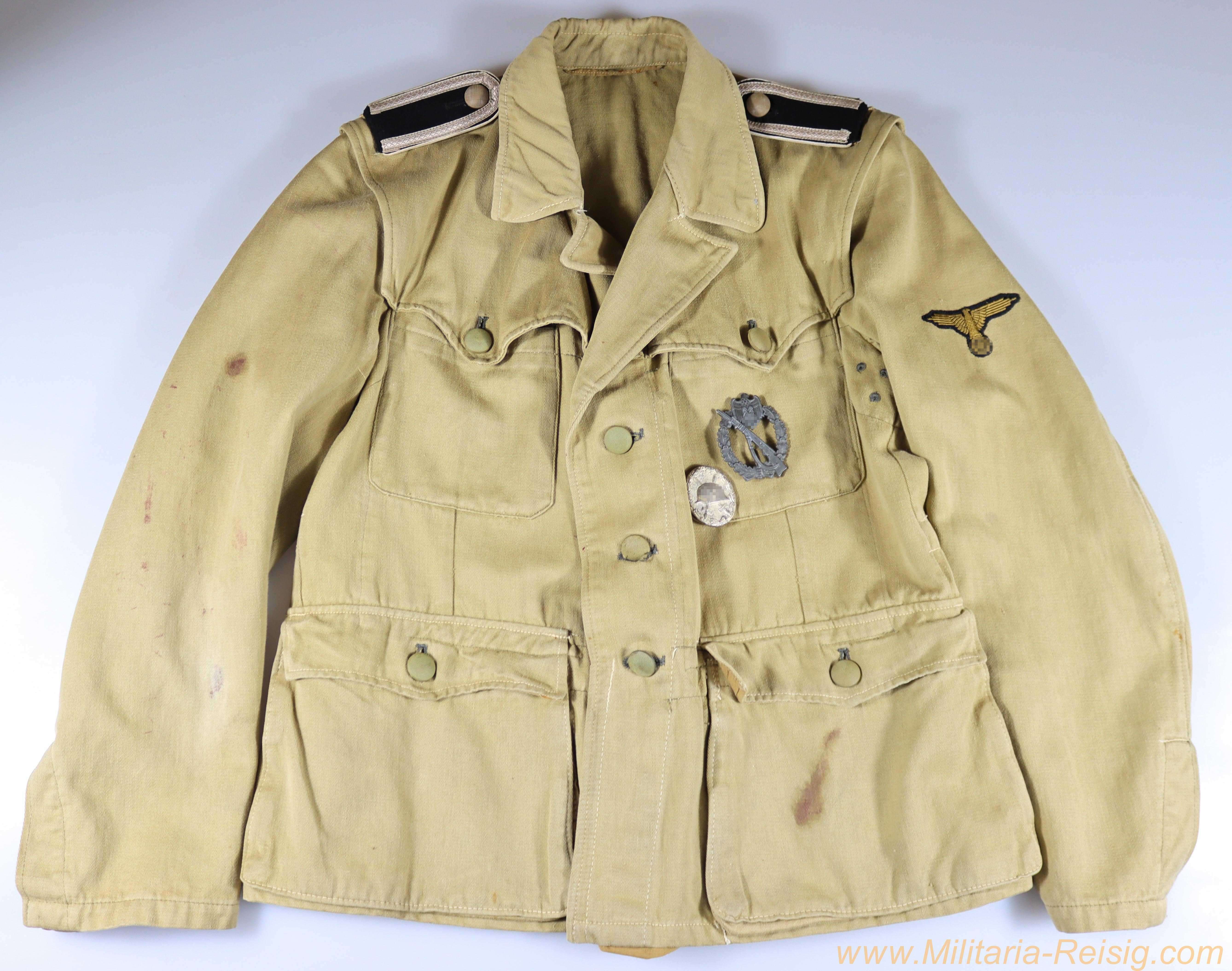 Waffen-SS Tropenfeldbluse / Feldjacke für einen SS Unterscharführer