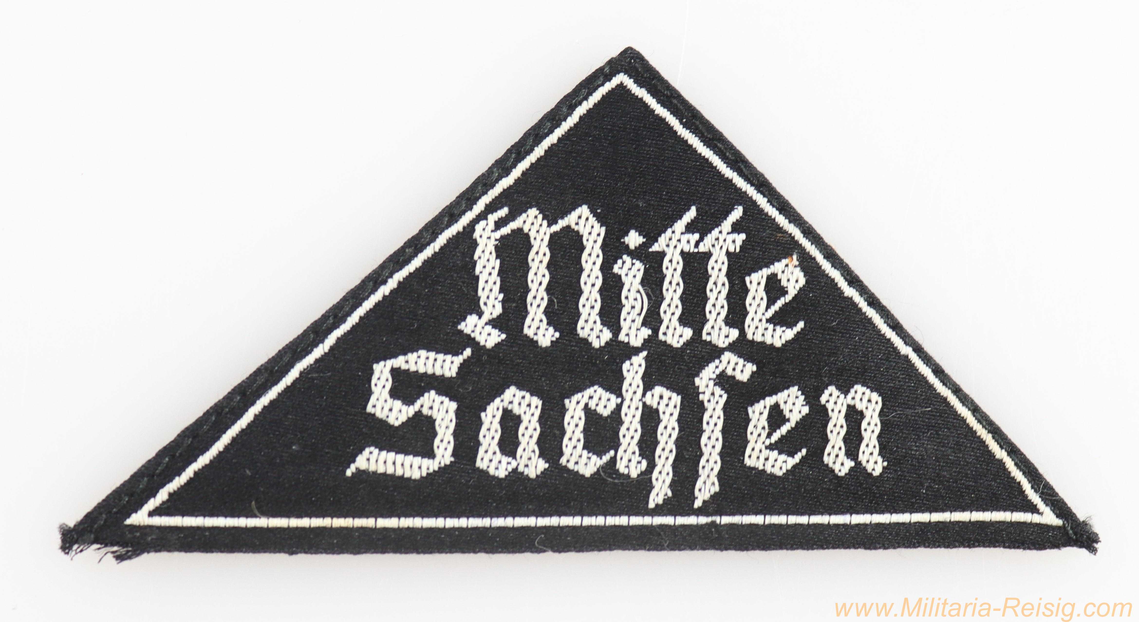 HJ / BDM Gebietsdreieck Mitte Sachsen mit RZM-Etikett