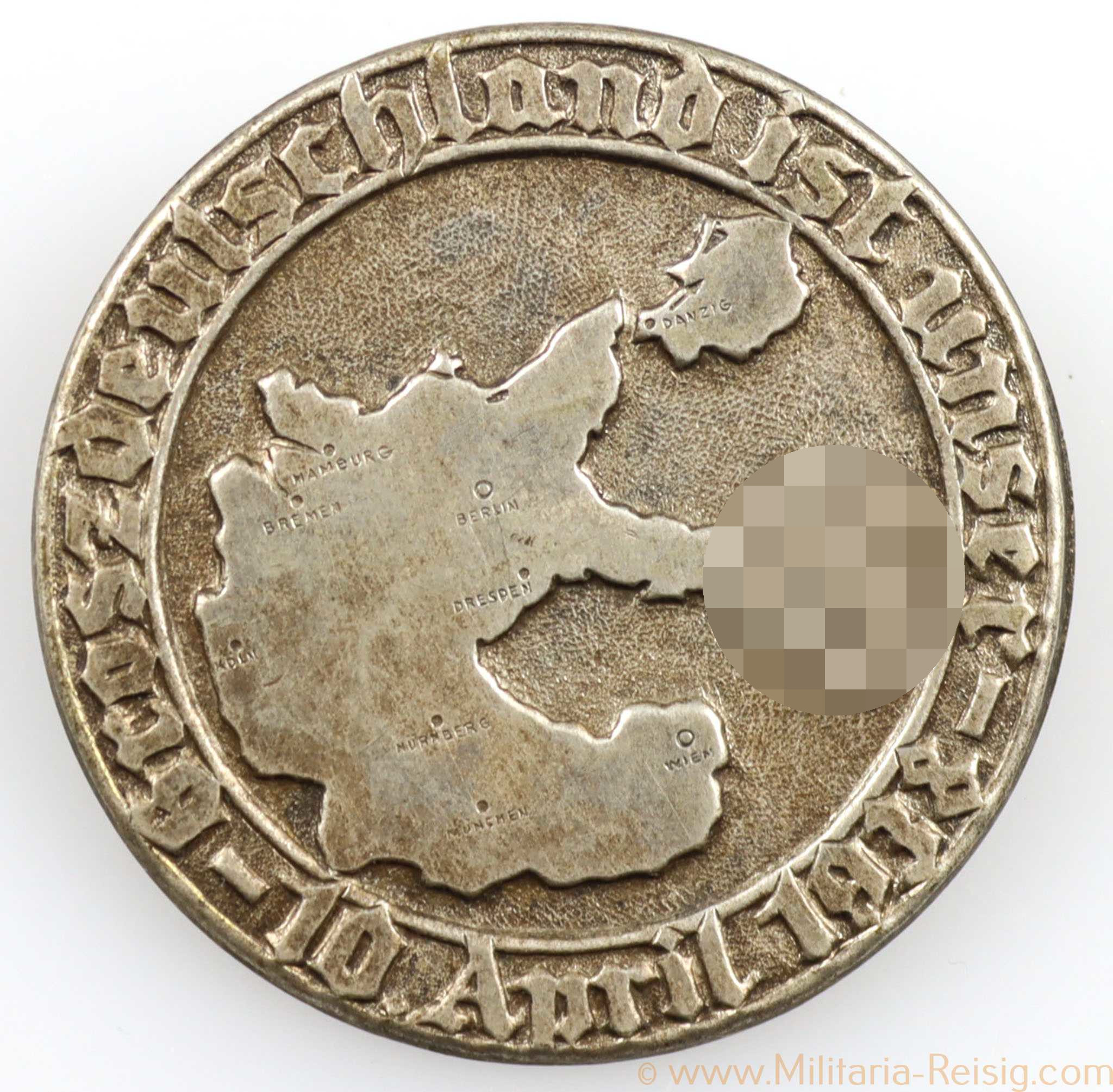 Abzeichen Groszdeutschland ist unser 10. April 1938, 43 mm