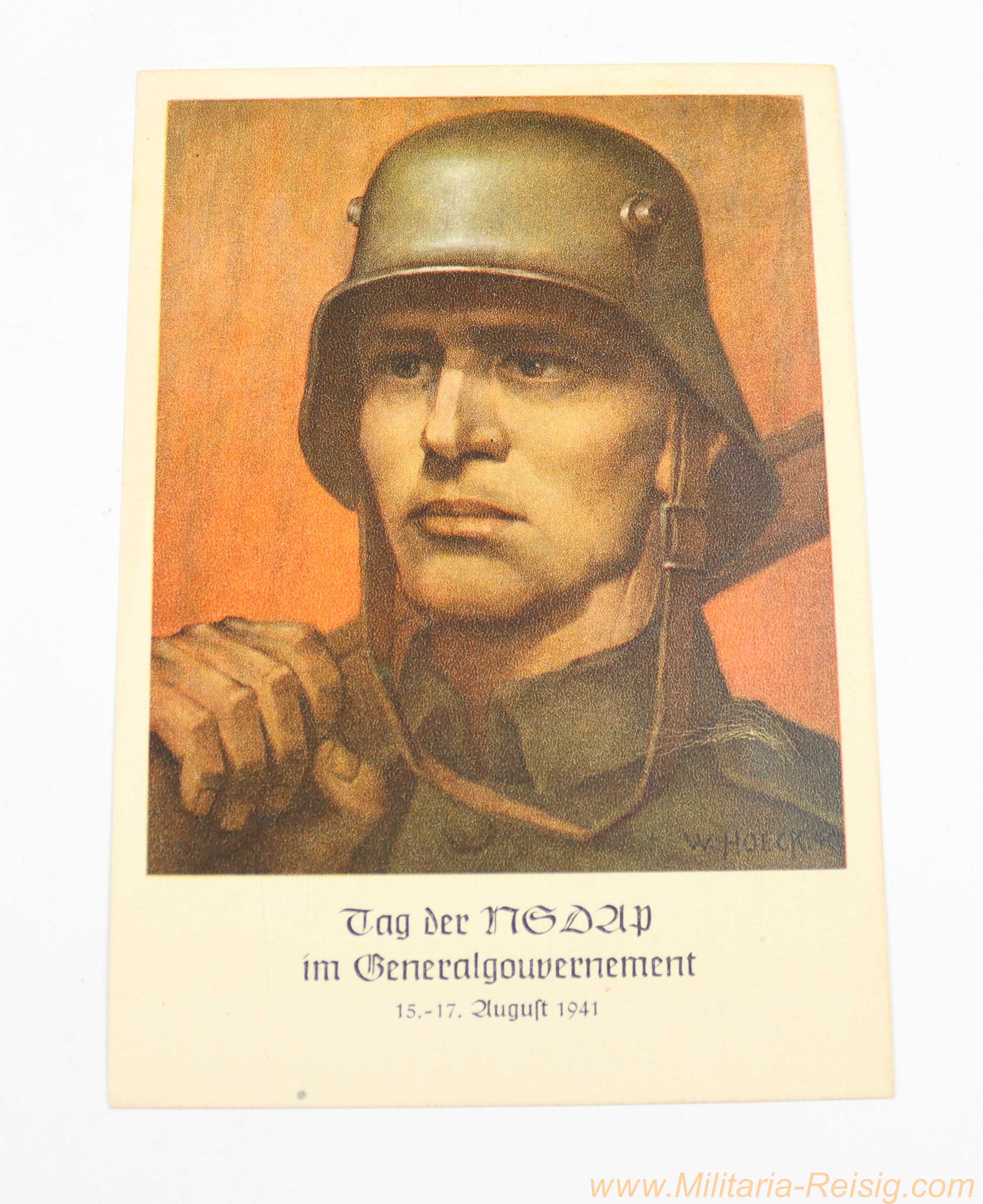 Propaganda-Postkarte "Tag der NSDAP im Generalgouvernement" 1941 