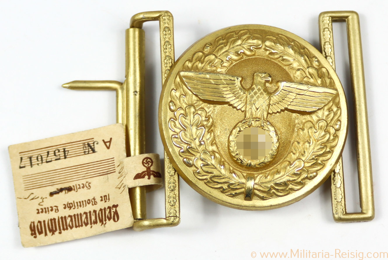 NSDAP Feldbindenschloss für Politische Leiter, Herst. RZM M4/22 mit RZM-Etikett