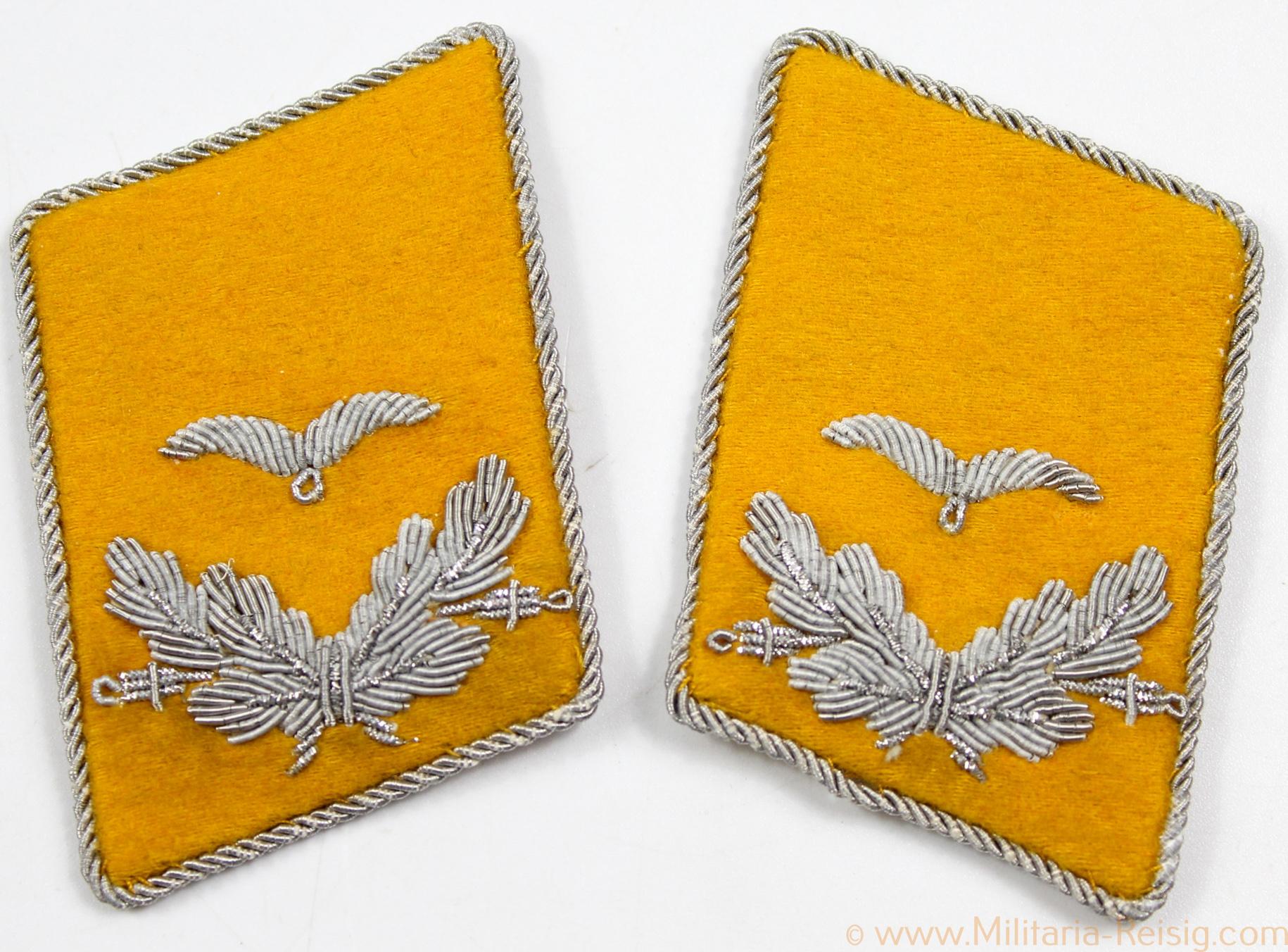 Luftwaffe - Paar Kragenspiegel Leutnant des fliegenden Personal