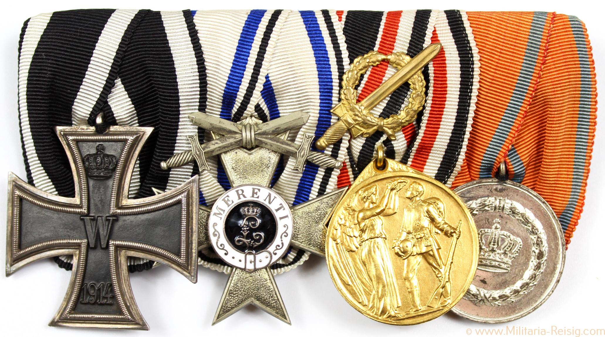 4er Ordensspange (1. Weltkrieg u. Deutsche Staaten)