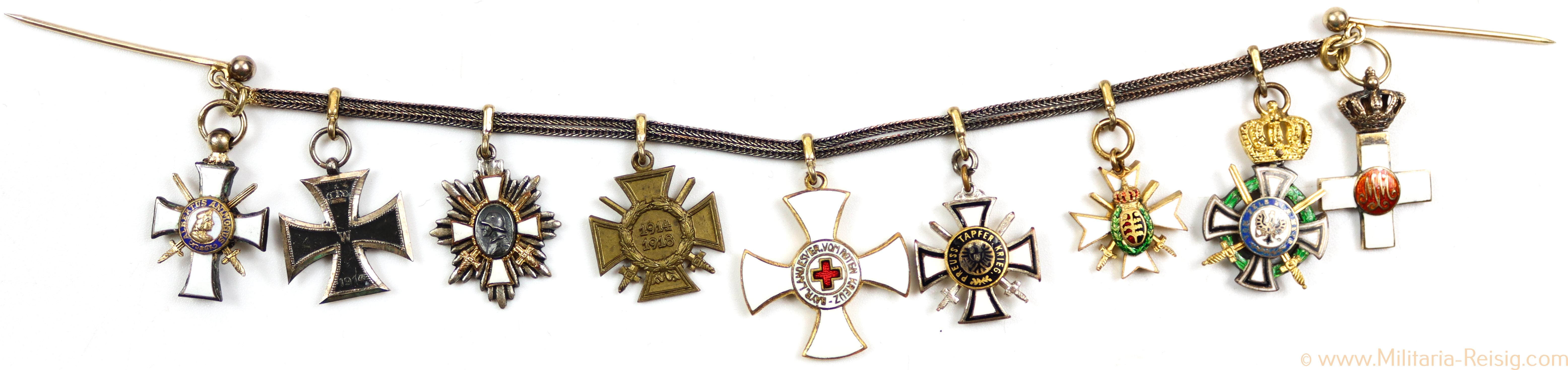 9-fach Frackkette - Deutsche Staaten, 1. WK, Weimarer Republik