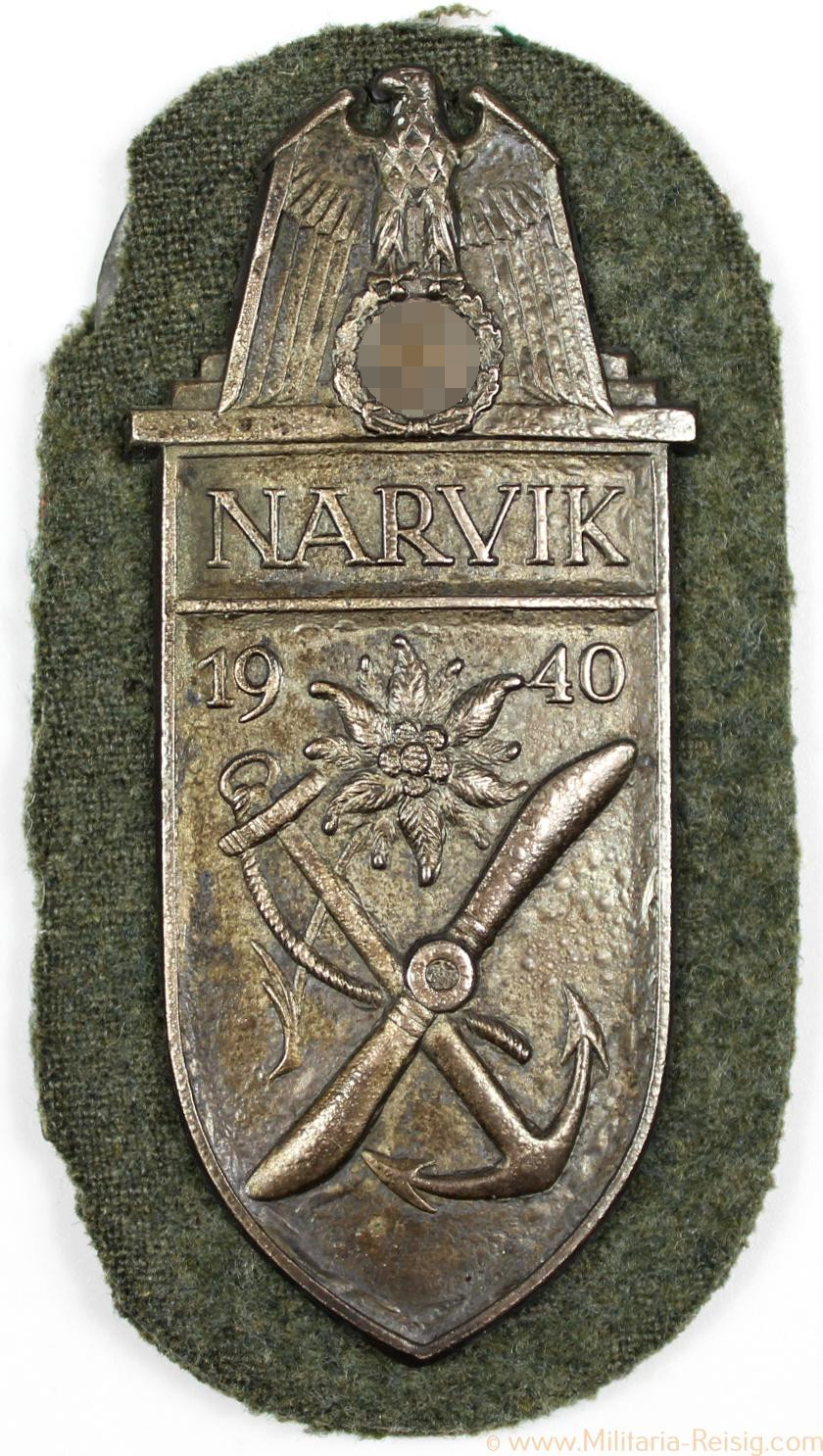 Narvikschild für das Heer, Hersteller C. E. Juncker, Berlin