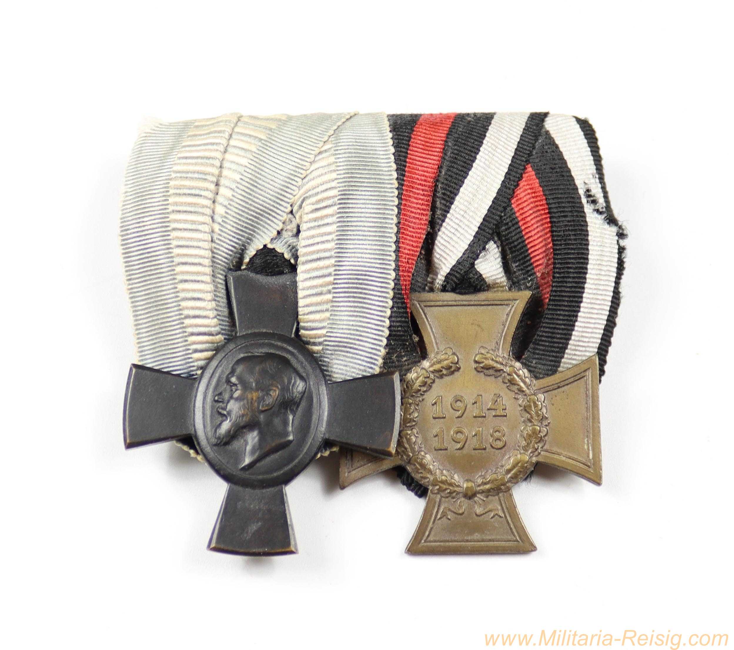2er Ordensspange – König-Ludwig-Kreuz 1916 und Frontkämpferkreuz