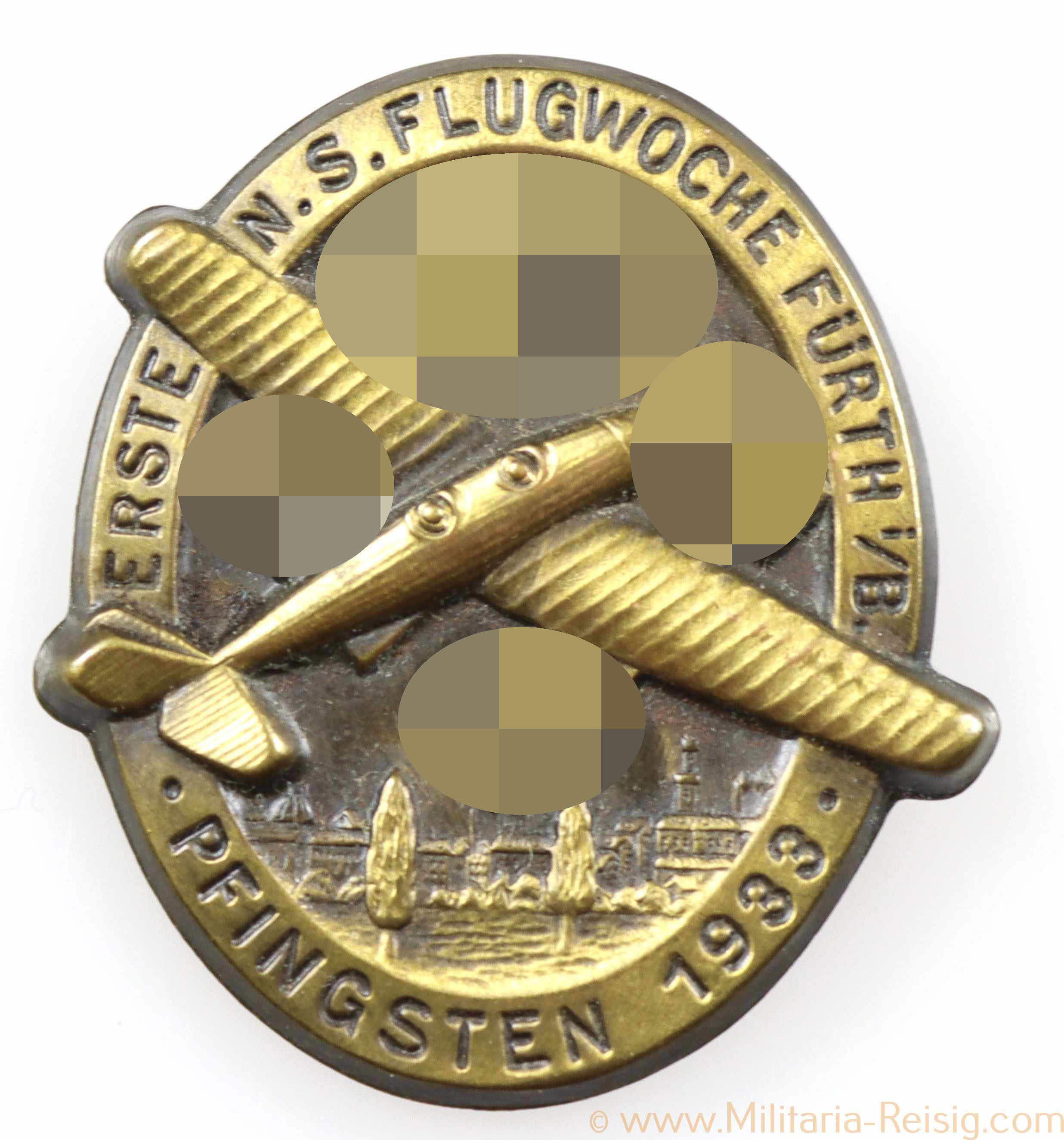 Abzeichen "Erste N.S. Flugwoche Fürth i/B, Pfingsten 1933"
