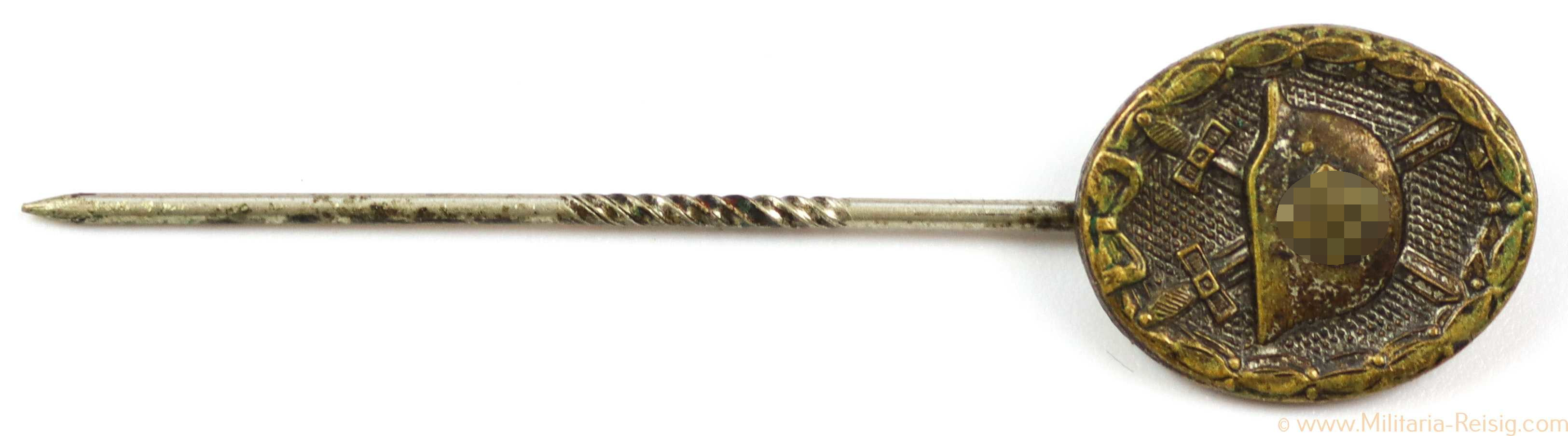 Verwundetenabzeichen 1939 als Anstecknadel, Herst. L/53, 16 mm