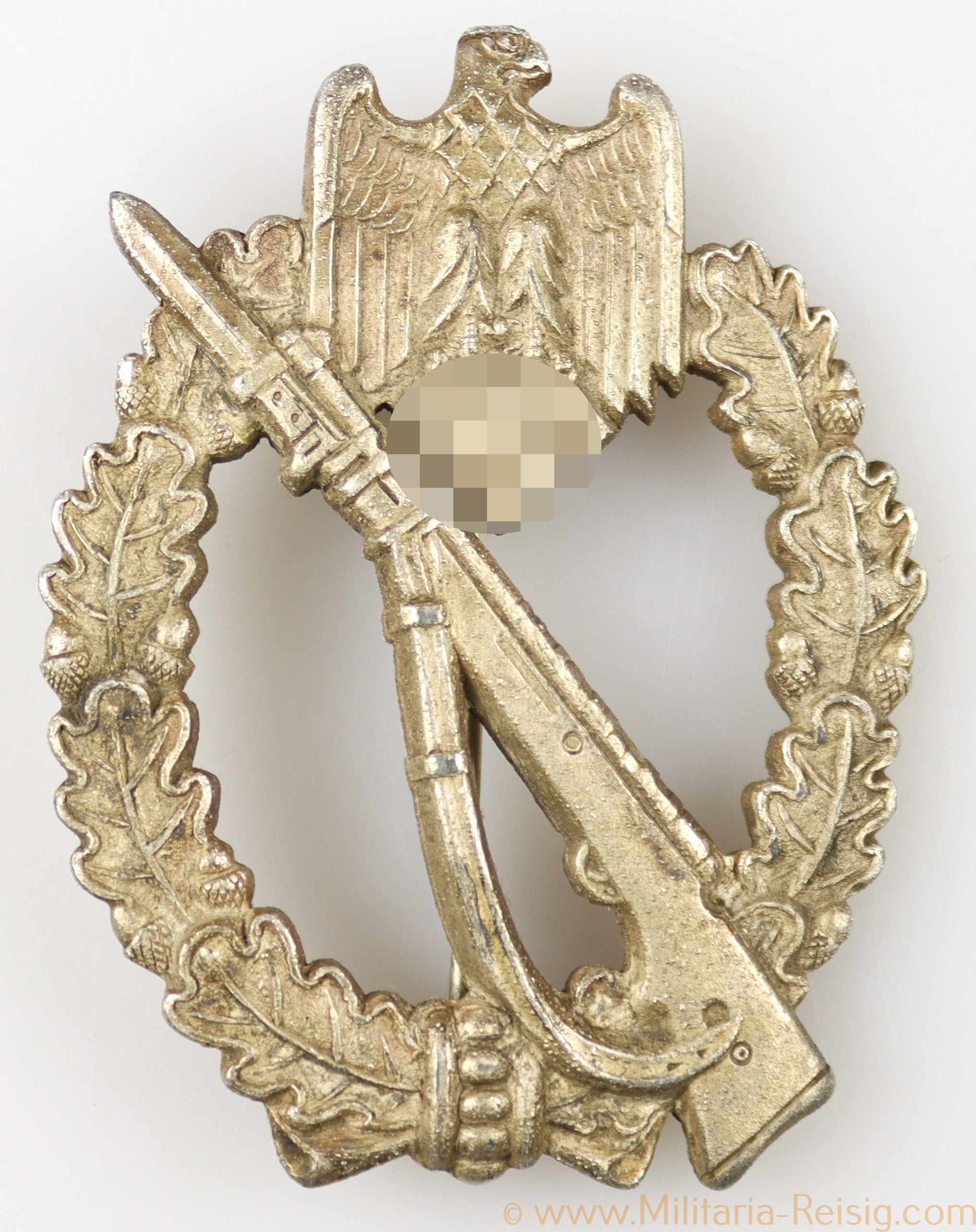 Infanterie Sturmabzeichen in Silber, Hersteller MK im Dreieck