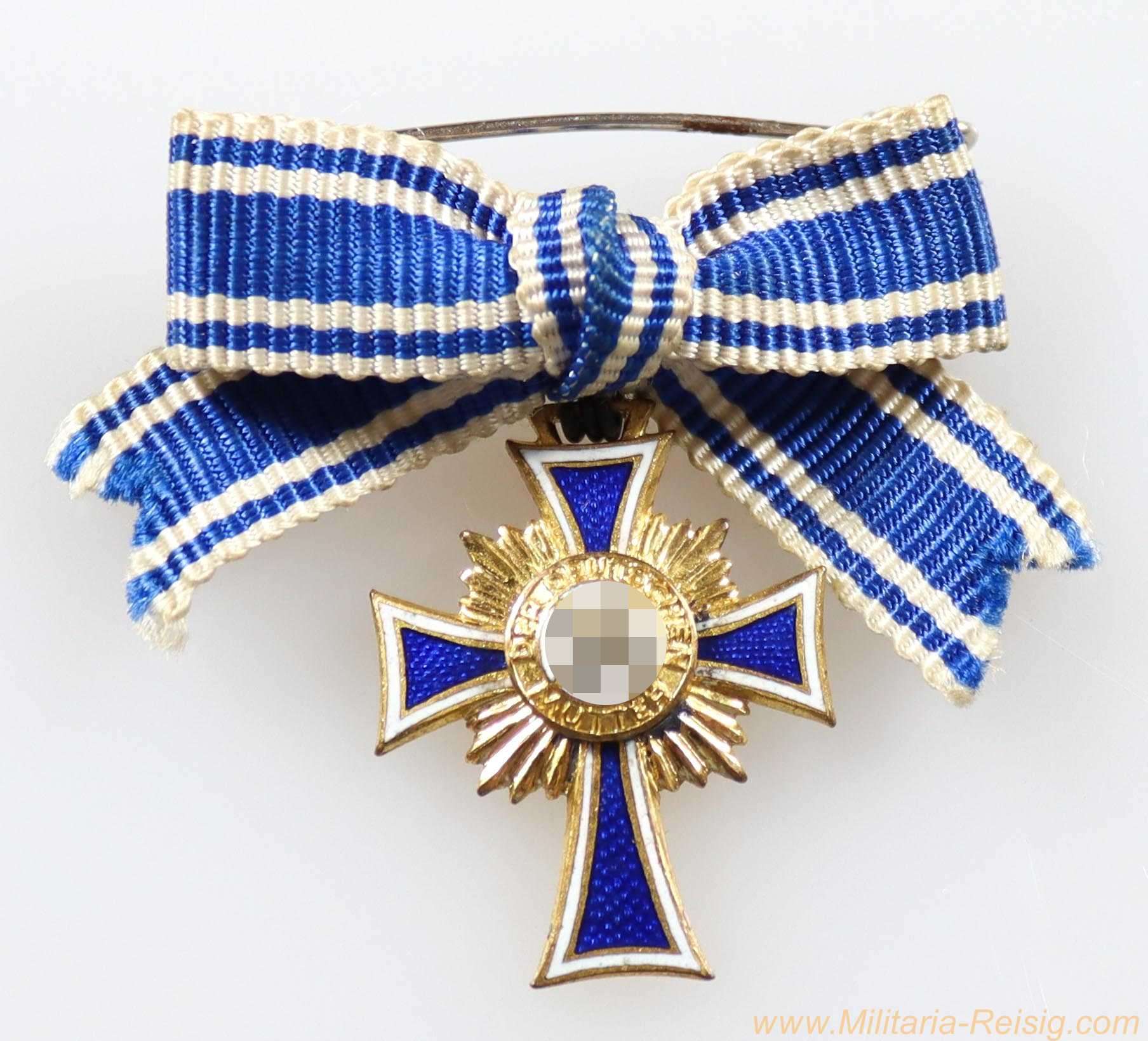 Miniatur Mutterkreuz in Gold
