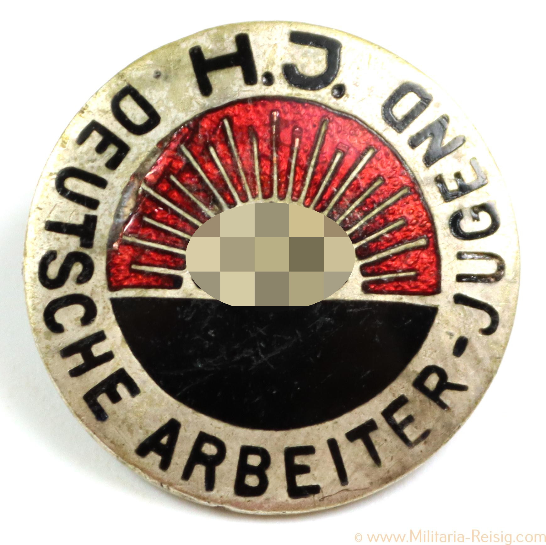 HJ Deutsche Arbeiter-Jugend Abzeichen, Herst. D. Baudermann Erlbach i. V.