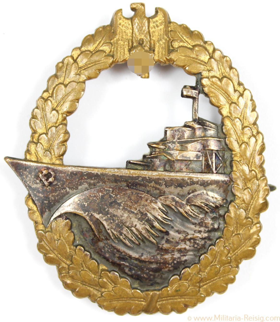 Zerstörer-Kriegsabzeichen, Herst. Schwerin Berlin 68