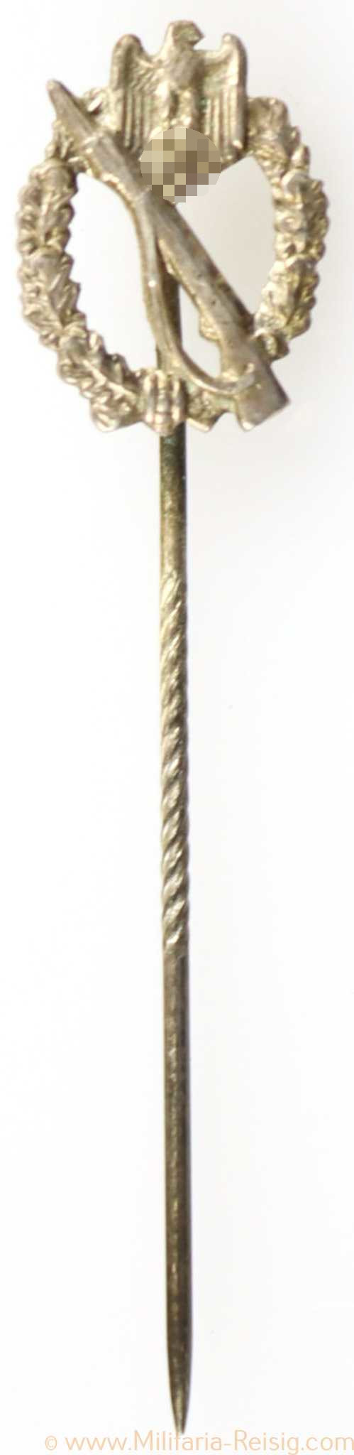 Anstecknadel Infanteriesturmabzeichen in Silber, 16 mm