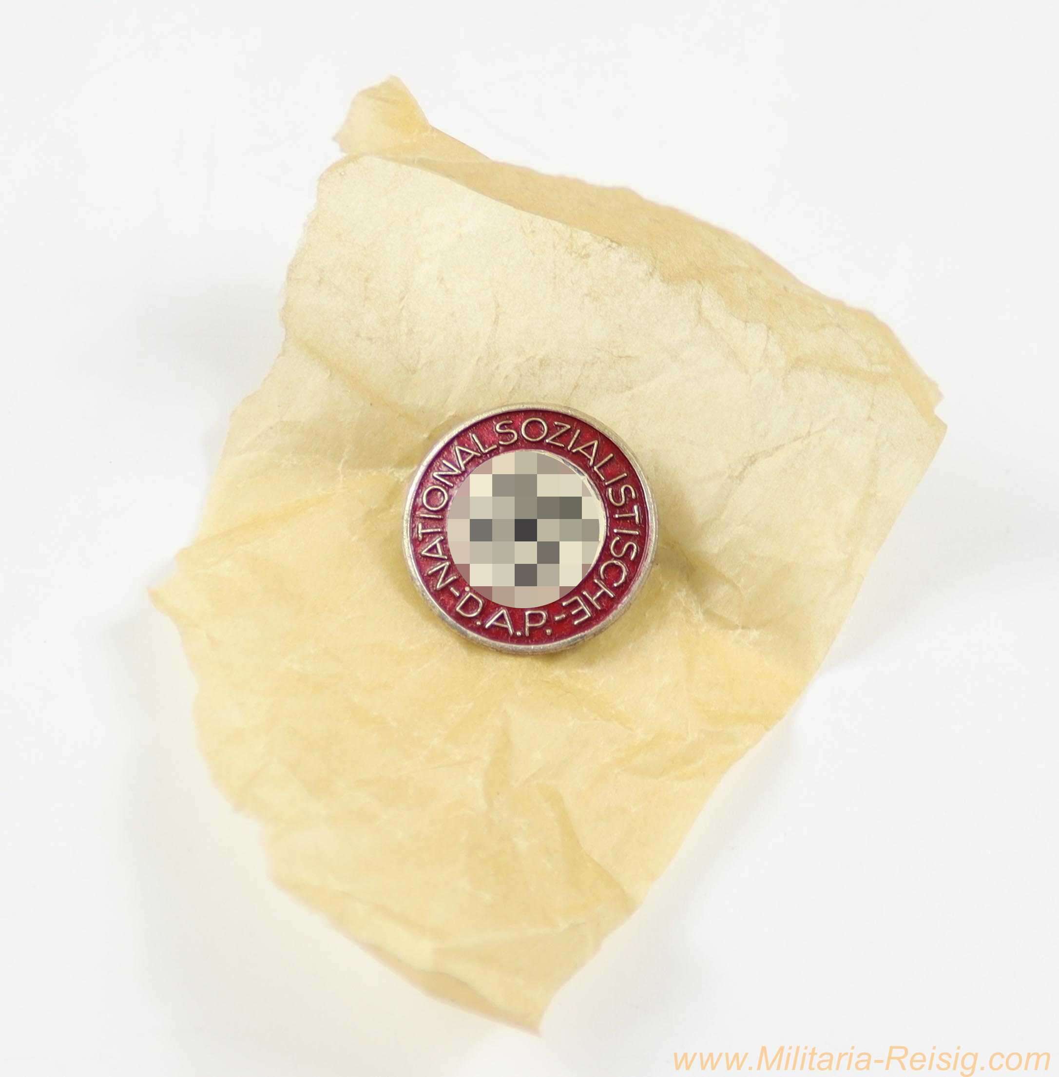 NSDAP Parteiabzeichen – Hersteller RZM M1/25 (Rudolf Reiling, Pforzheim) MINT