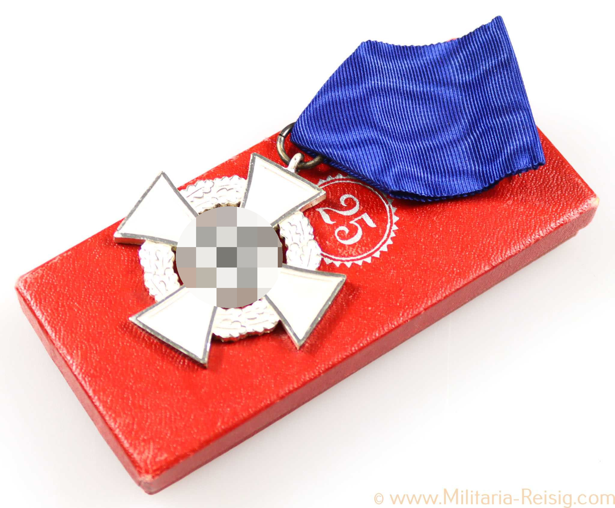 Treudienst Ehrenzeichen 25 Jahre im Etui, Hersteller Rudolf Souval, Wien