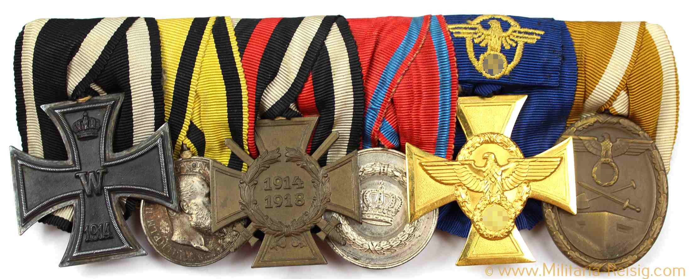 Ordensspange mit 6 Auszeichnungen