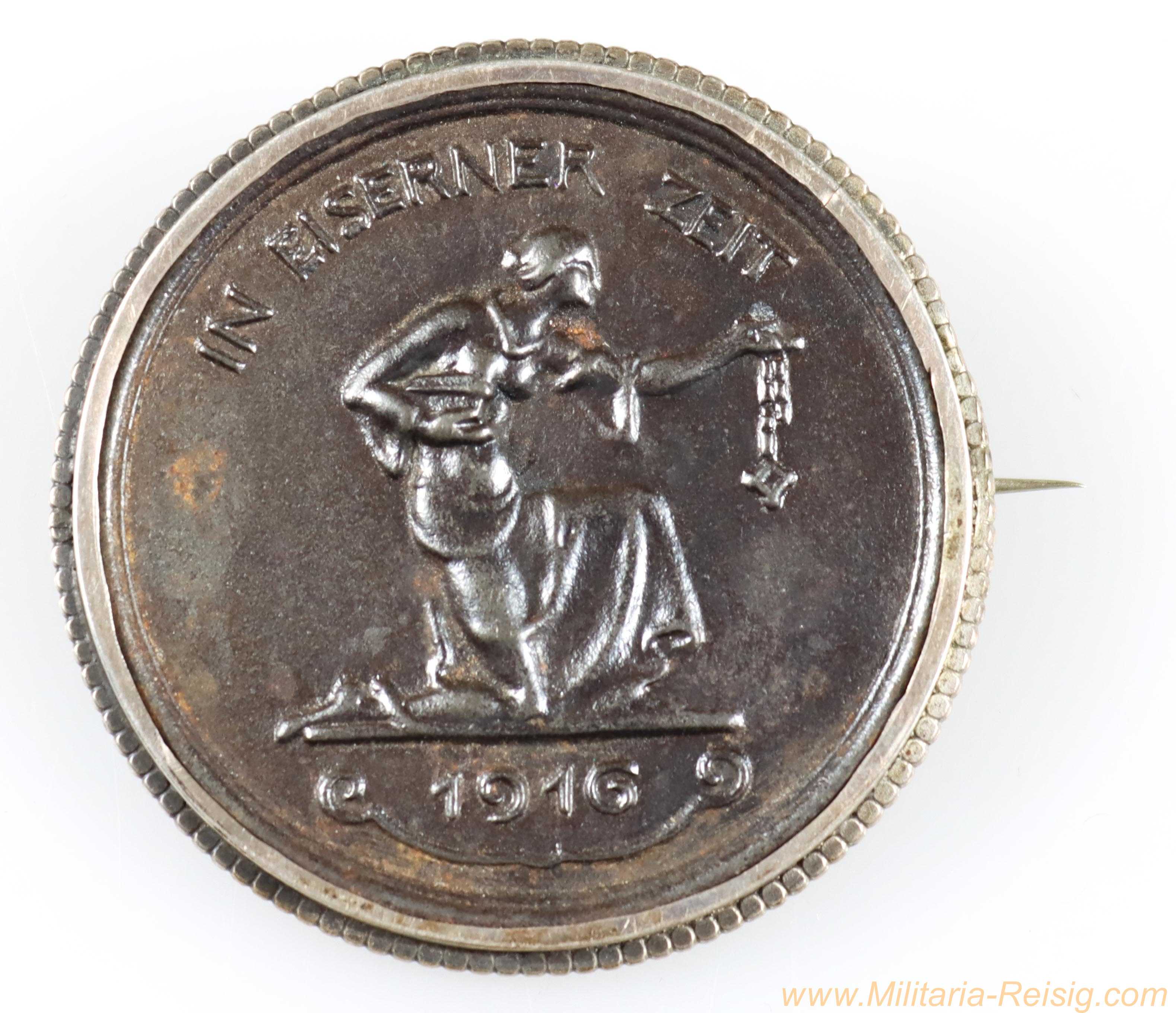 Medaille "In Eiserner Zeit" zum Anstecken