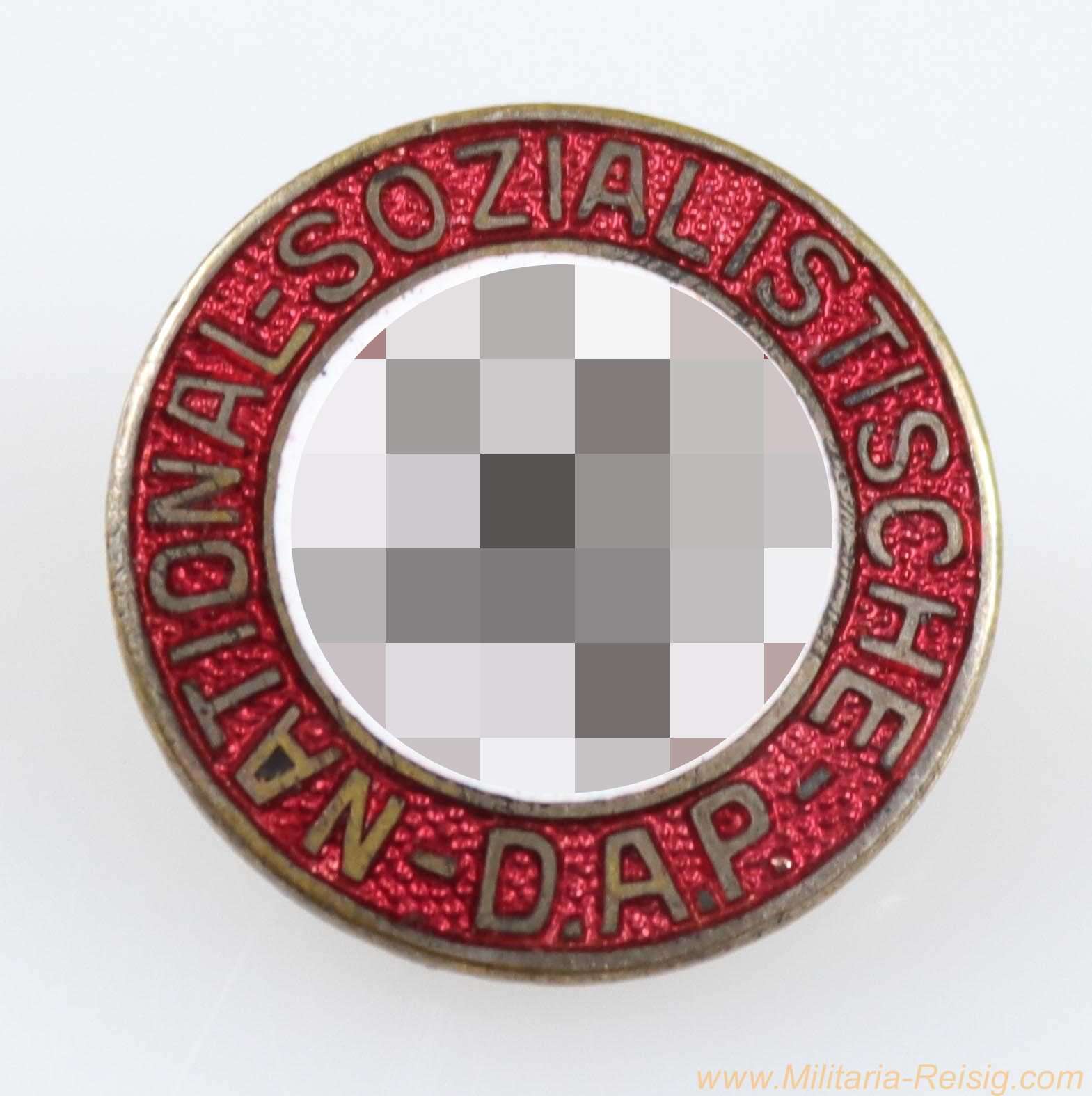 Frühes NSDAP Parteiabzeichen, Hersteller Gustav Brehmer, Markneukirchen, 19 mm