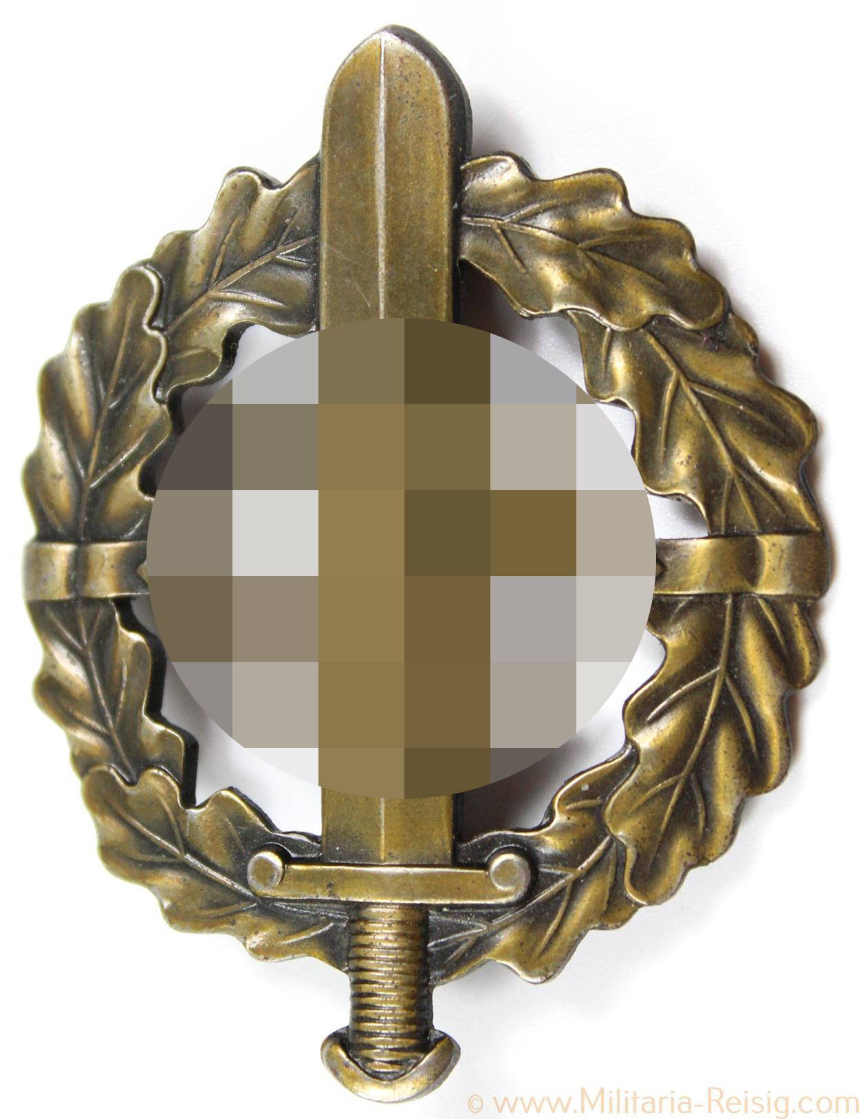 SA-Sportabzeichen in Bronze, Herst. Fechler, Bernsbach/SA. + Trägernummer