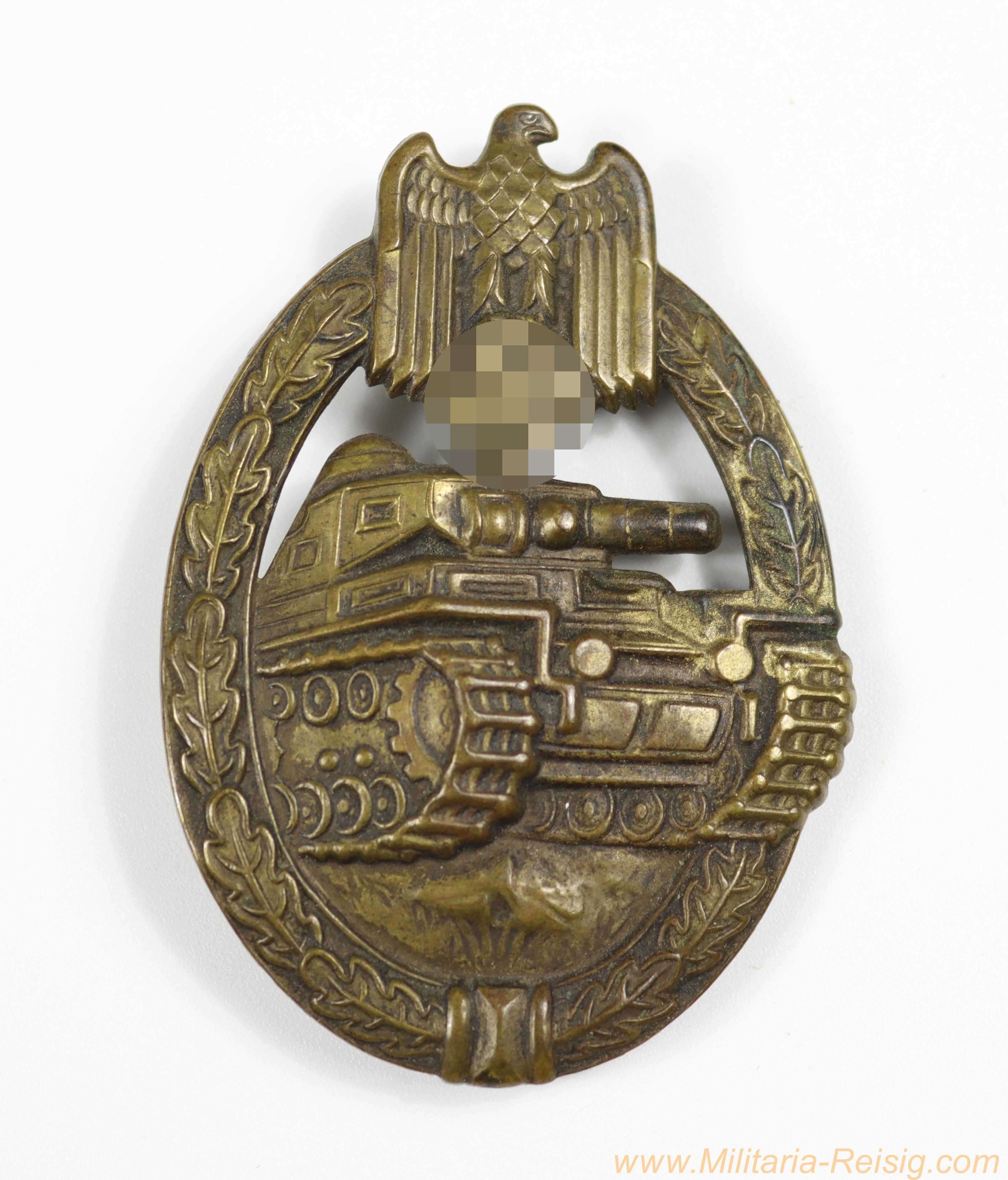 Panzerkampfabzeichen in Bronze, Hersteller Otto Schickle, Pforzheim
