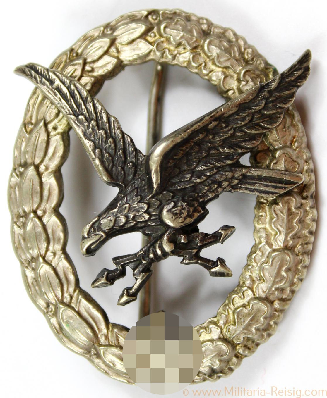 Fliegerschützenabzeichen mit Blitzbündel Herst. Assmann