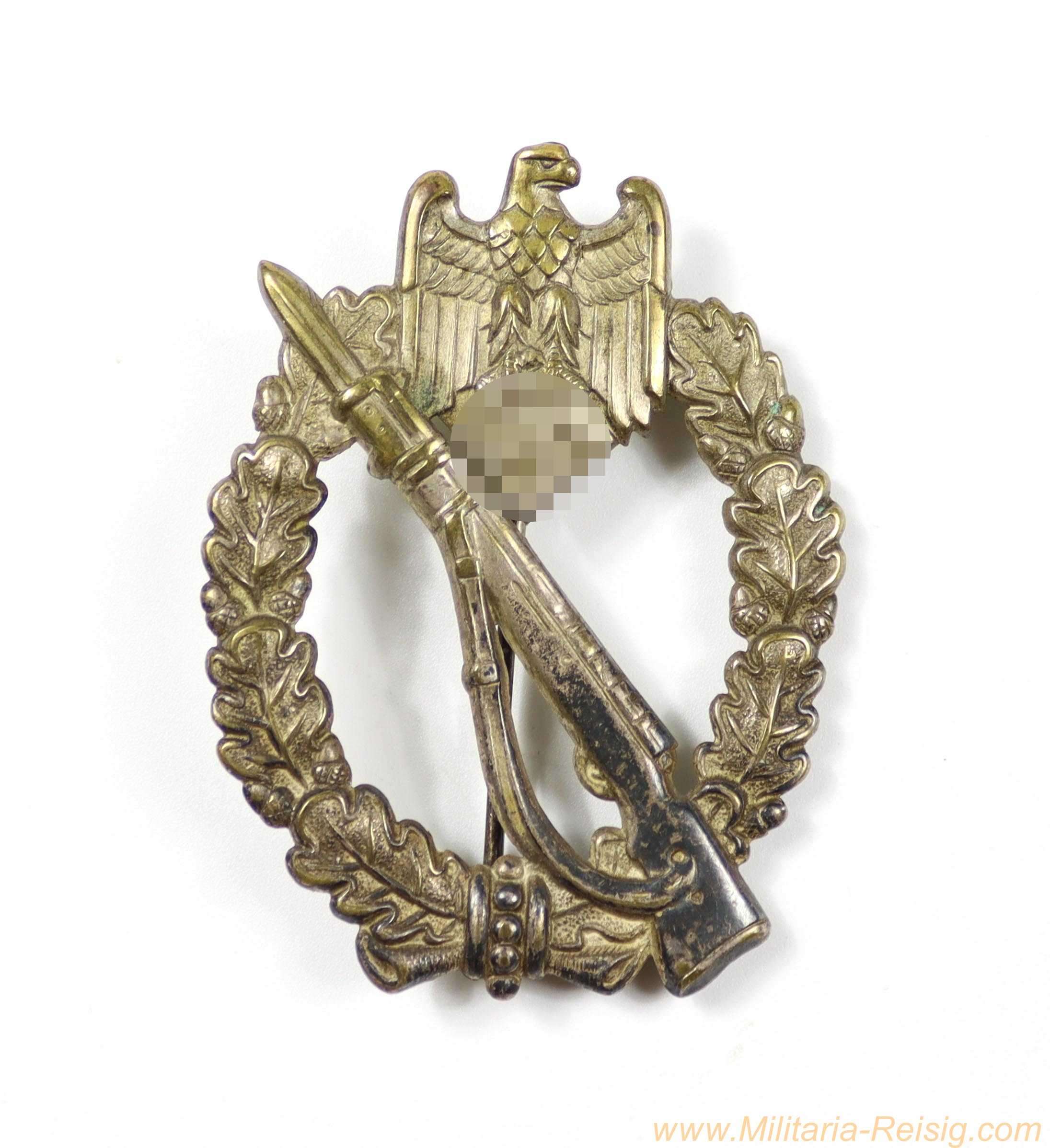 Infanterie-Sturmabzeichen in Bronze, Hersteller "B.H. Mayer / Otto Schickle, Pforzheim"