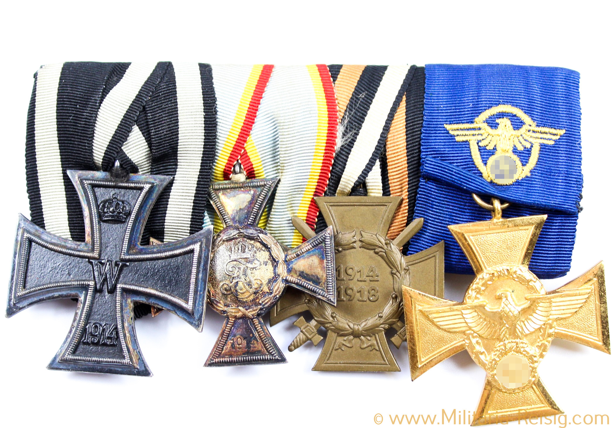 Ordensspange mit 4 Auszeichnungen