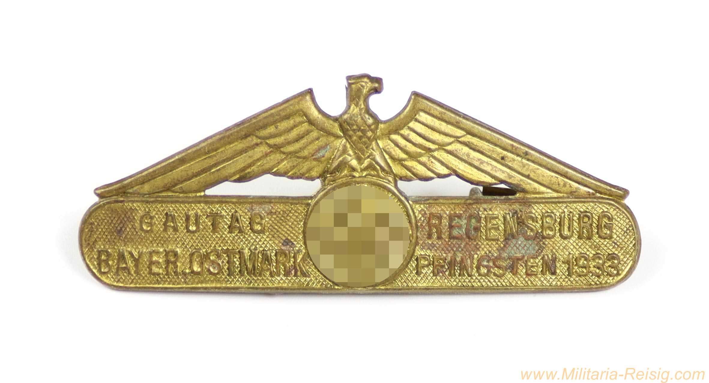 Abzeichen "Gautag Bayer. Ostmark – Regensburg Pfingsten 1933"