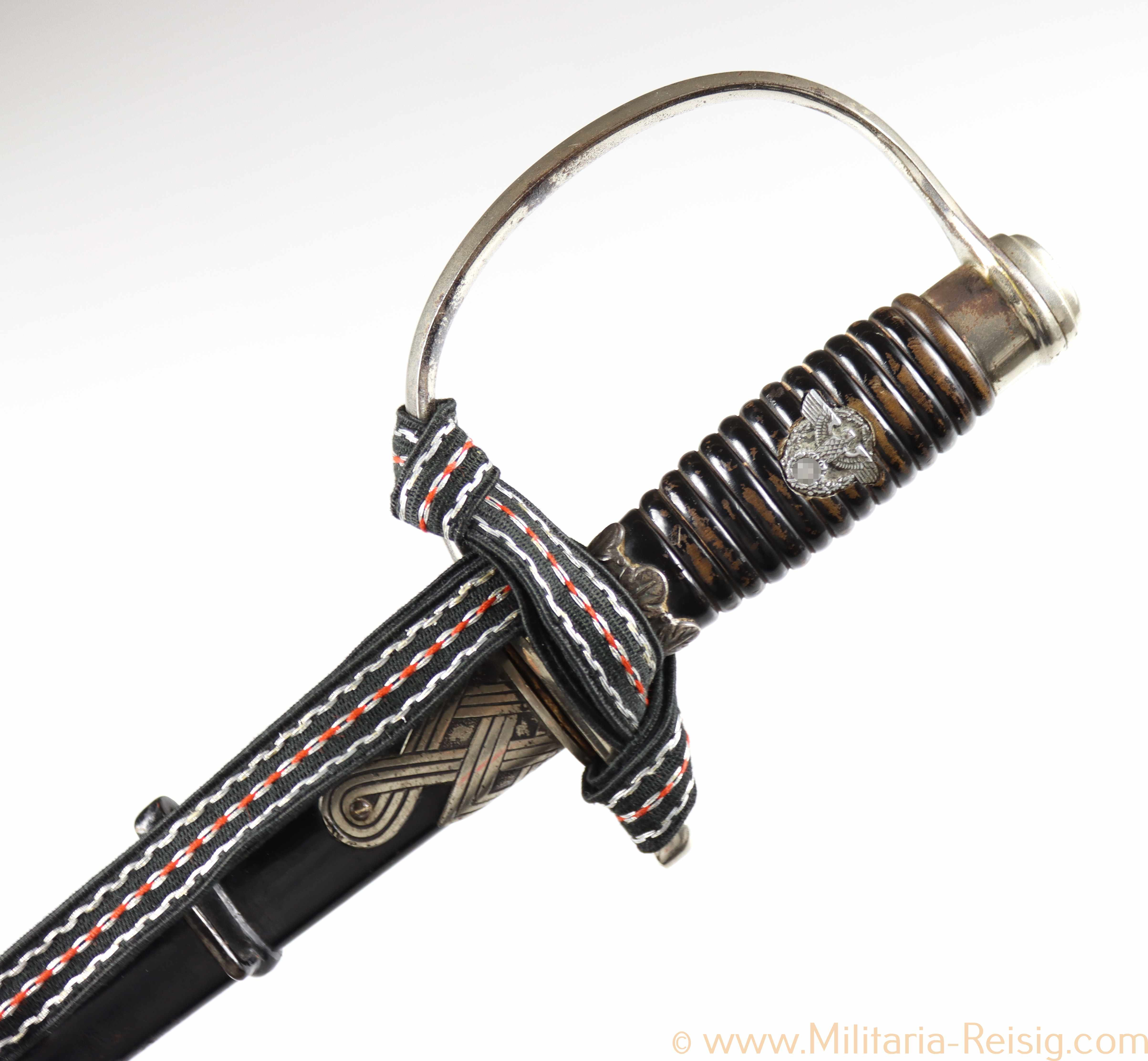 Polizei Unterführerdegen mit Portepee, Hersteller Robert Klaas, Solingen