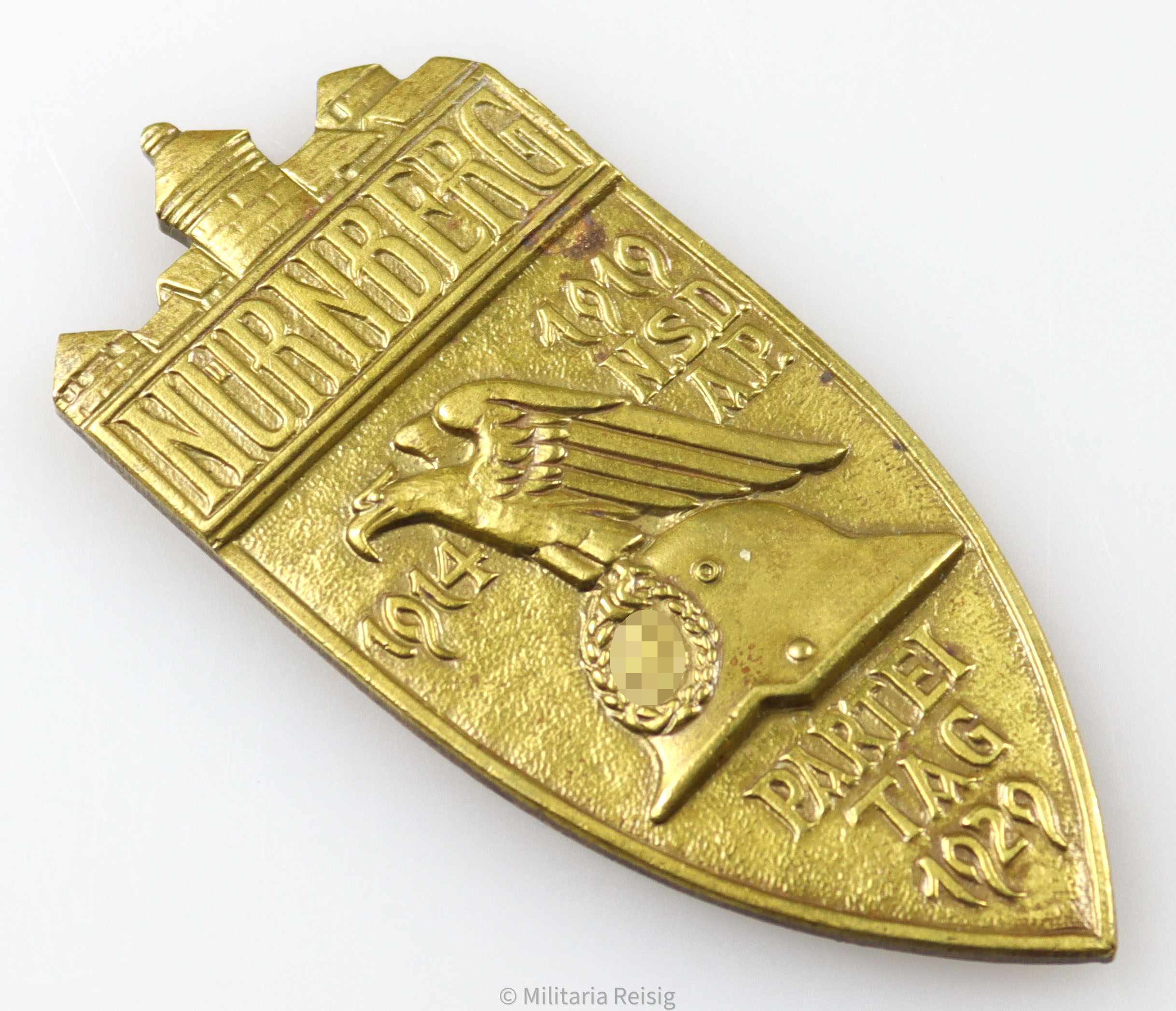 Plakette "Nürnberg Reichsparteitag 1929", Hersteller F. Hoffstätter, Bonn