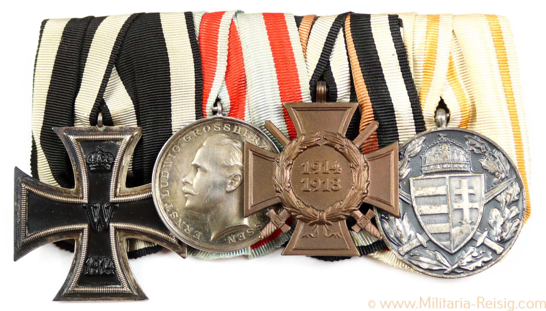 Ordensspange mit 4 Auszeichnungen