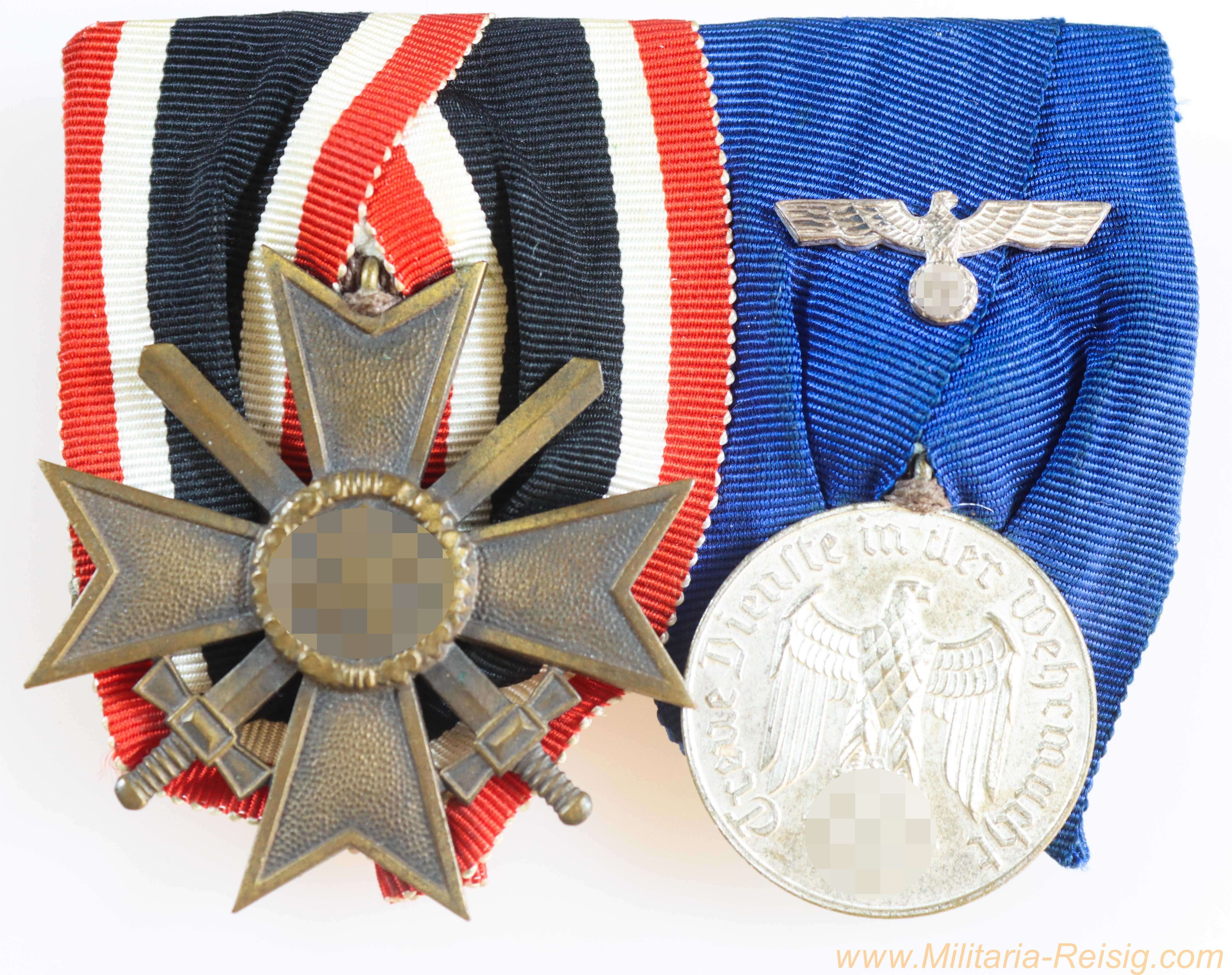 Ordensspange mit 2 Auszeichnungen