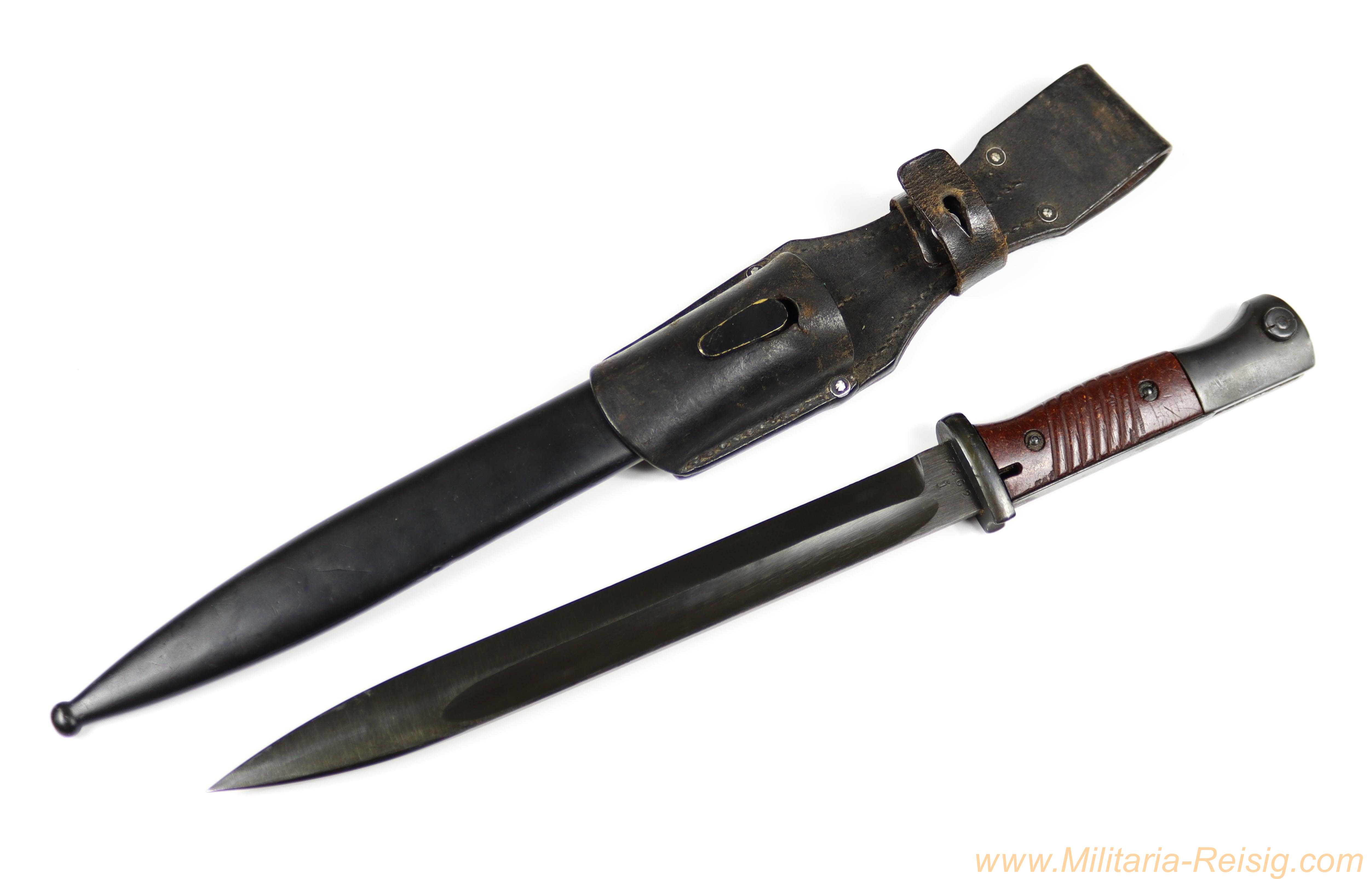 Wehrmacht K98 Bajonett mit Koppelschuh – Hersteller 44 fnj 