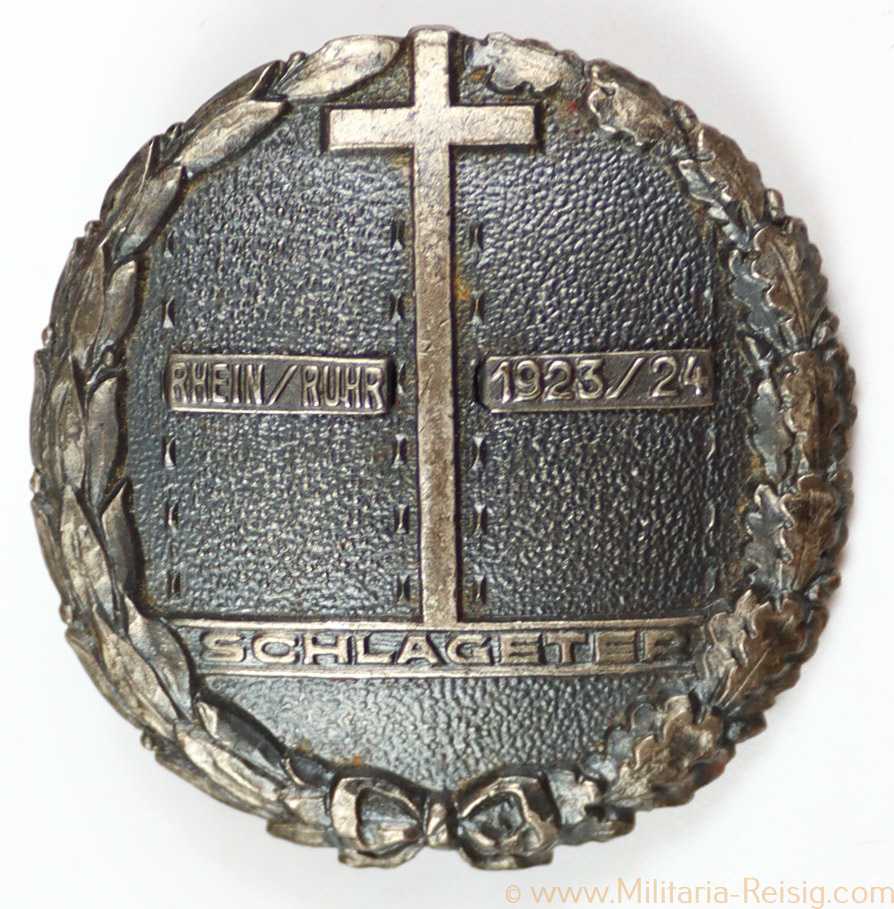 Freikorps, Schlageter Gedächtnis Bund, Schlageter Schild Rhein/Ruhr 1923/24