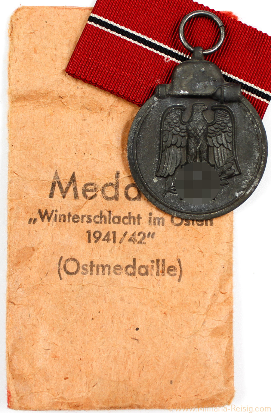 Ostmedaille mit Verleihungstüte, Herst. 60 (Katz & Deyhle Pforzheim)