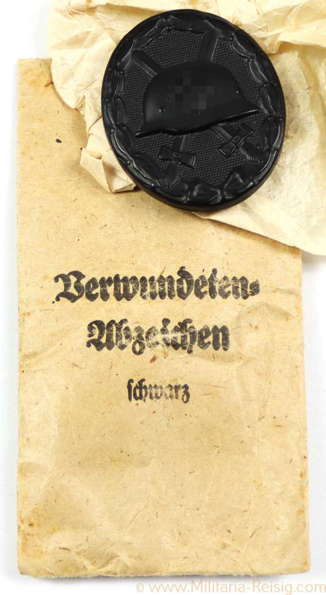 Verwundetenabzeichen in Schwarz, Hersteller Argentor-Werke Rust & Hetzel, Wien