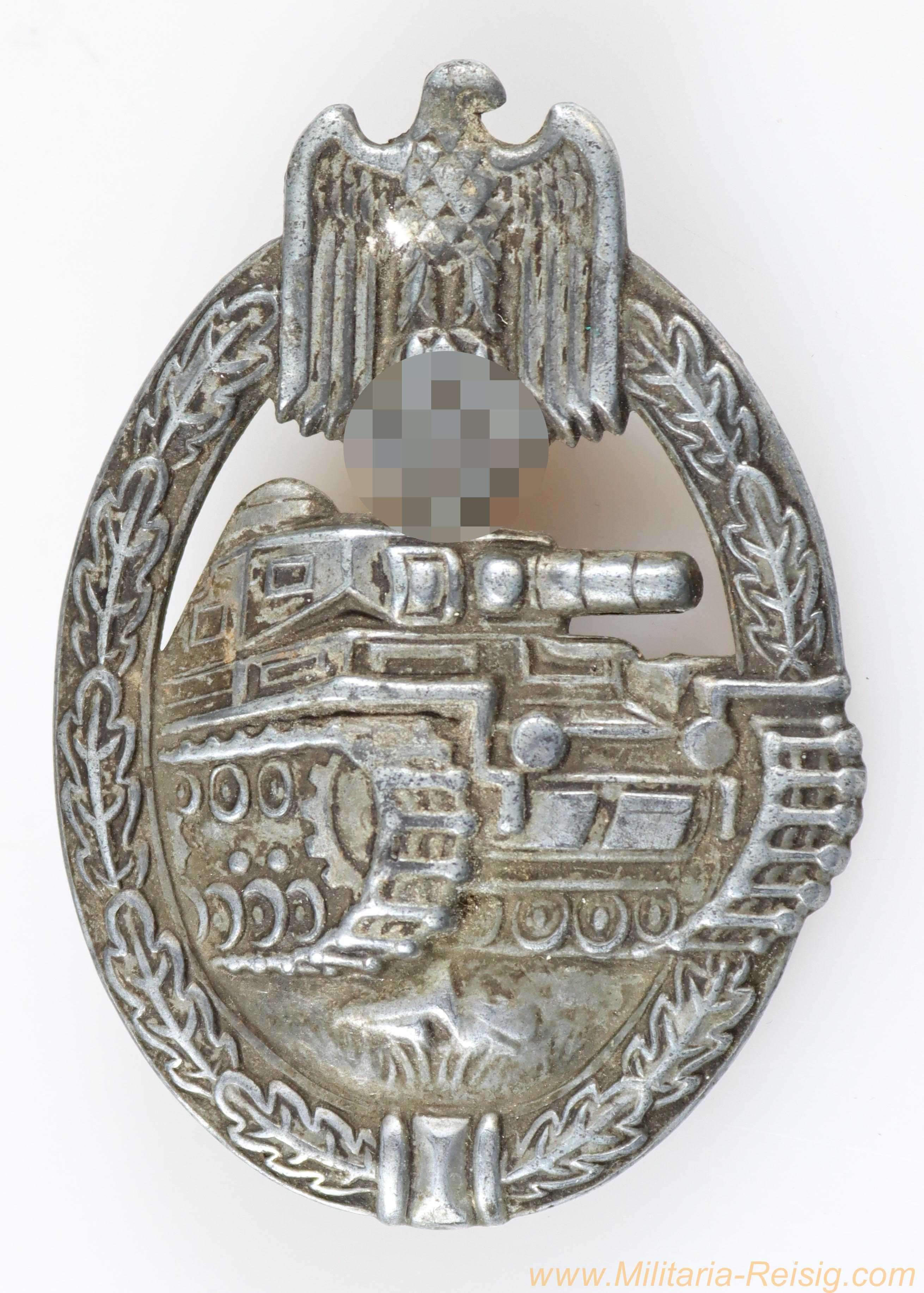 Panzerkampfabzeichen in Silber, Hersteller Otto Schickle, Pforzheim