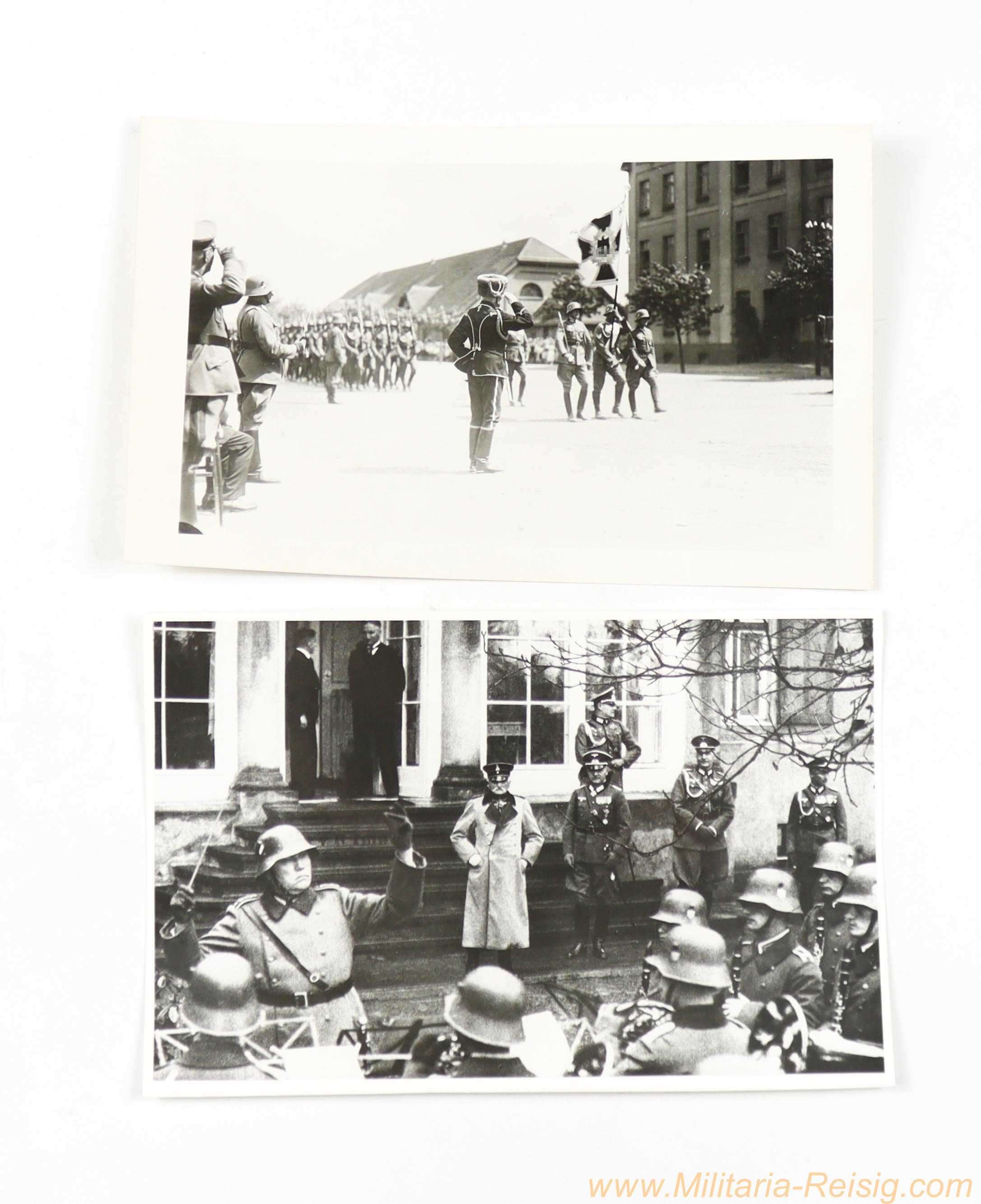 2 Originalfotos zu Generalfeldmarschall von Mackensen – Stettin und Neustettin 1936/37