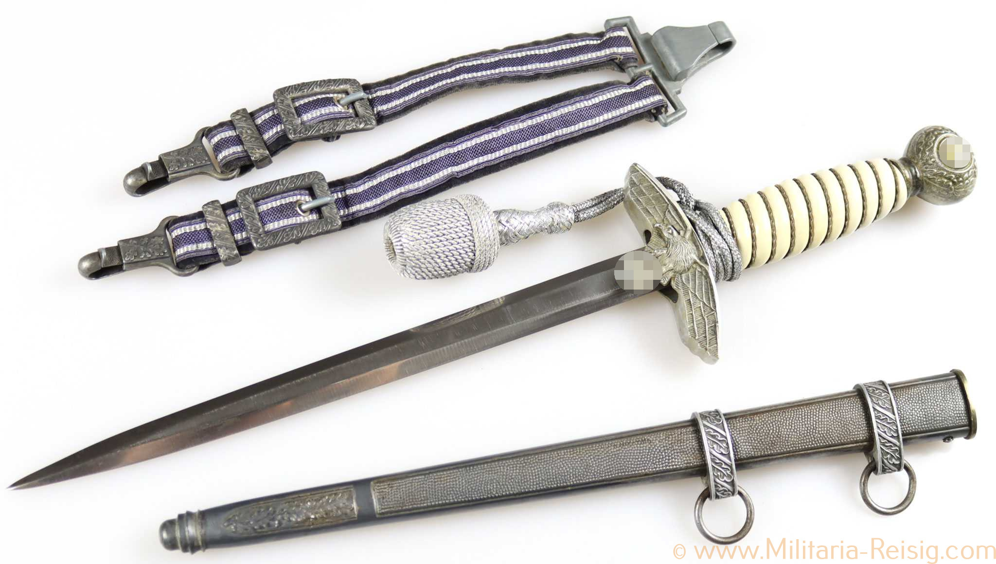 Offiziersdolch der Luftwaffe mit Gehänge und Portepee