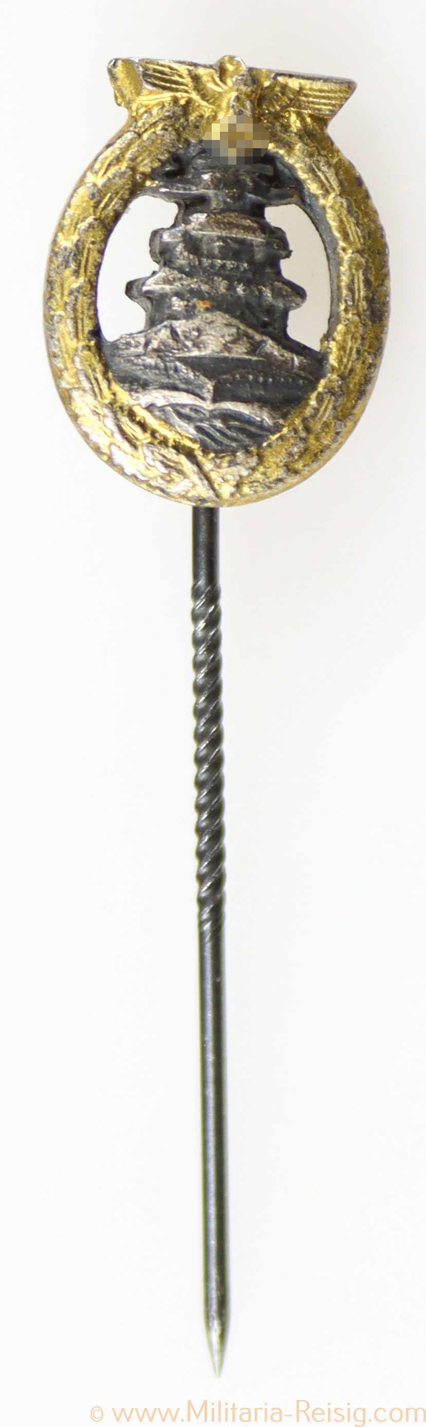 Anstecknadel Flottenkriegsabzeichen der Kriegsmarine, 16 mm
