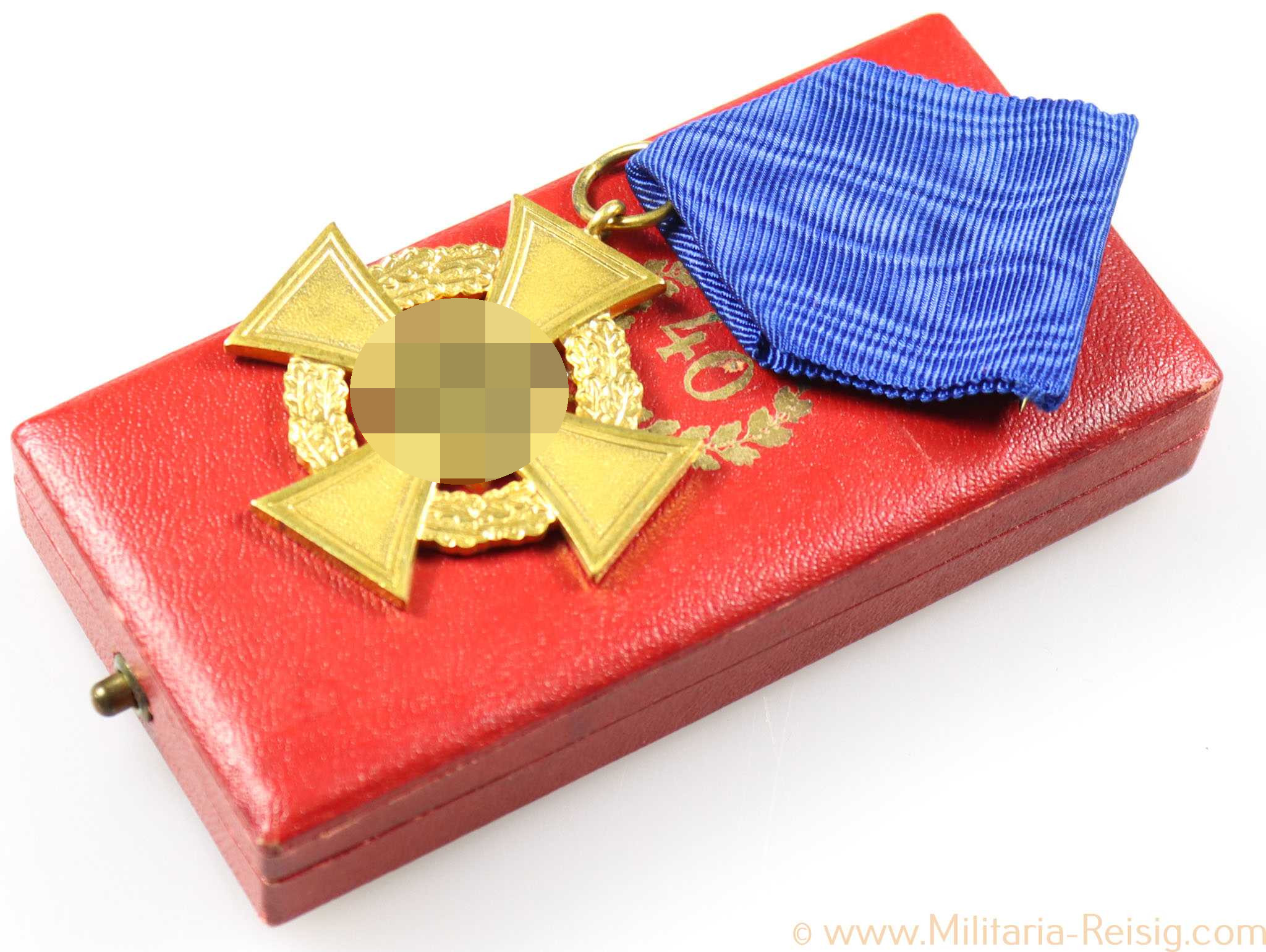 Treudienst-Ehrenzeichen für 40 Jahre im Etui, Hersteller Deschler & Sohn, München