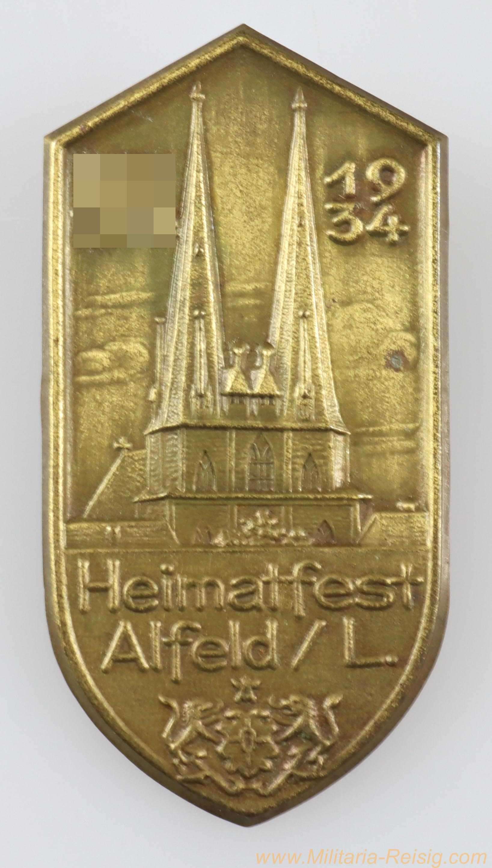Abzeichen - Heimatfest Alfeld / L. 1934