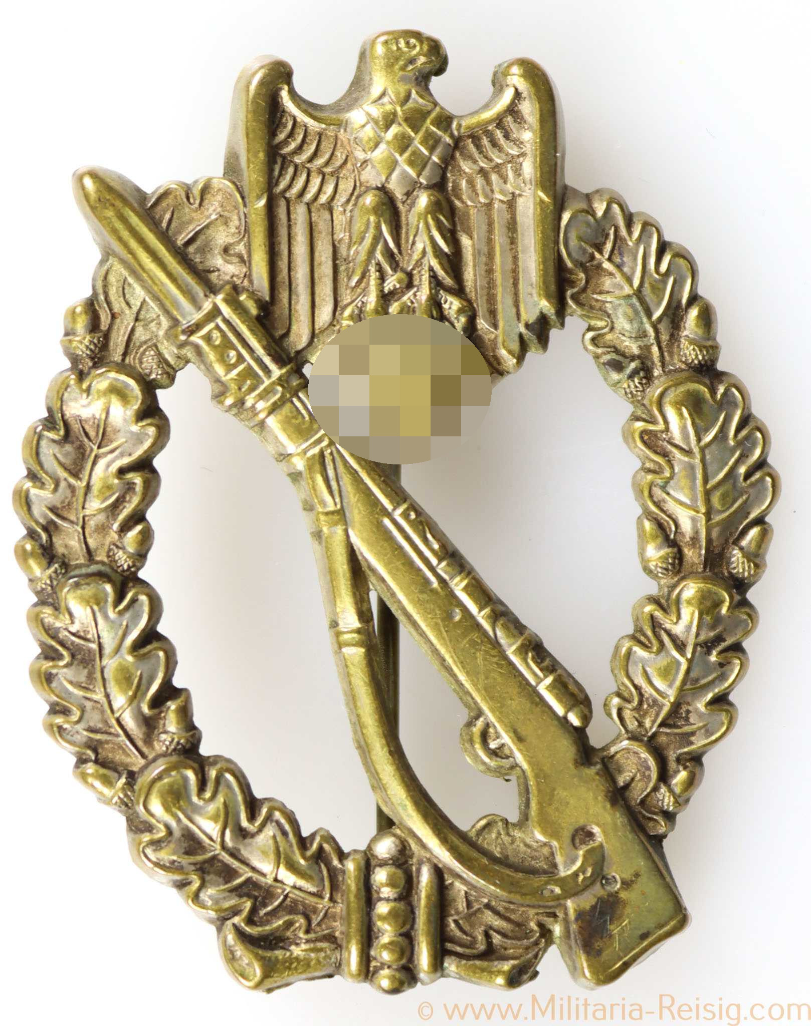 Infanterie Sturmabzeichen in Silber, Hersteller Wilhelm Deumer, Lüdenscheid