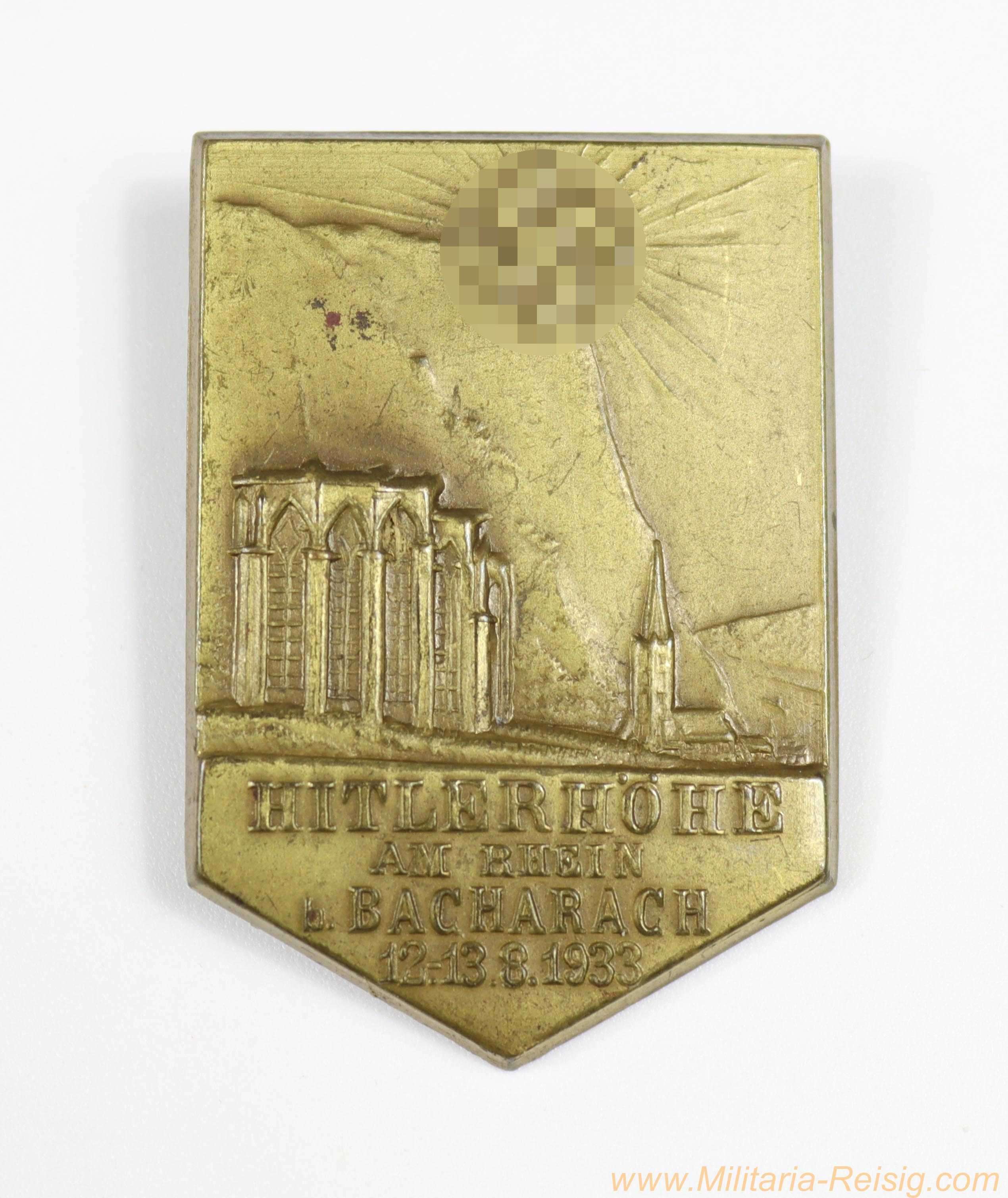 Abzeichen - "Hitlerhöhe am Rhein - Bacharach 12.-13. August 1933"
