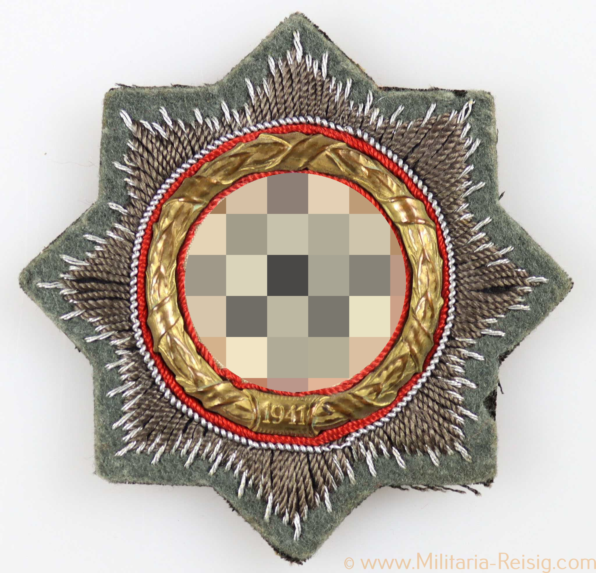 Deutsches Kreuz in Gold, Stoffausführung, Hersteller C.A. Westermann, Dresden