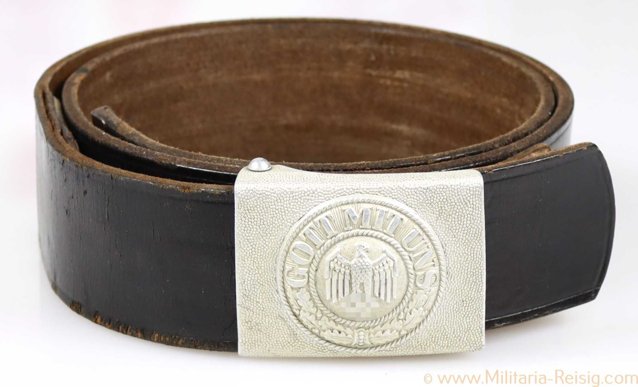 Wehrmacht Koppelschloss "Gott mit uns" mit Koppelriemen