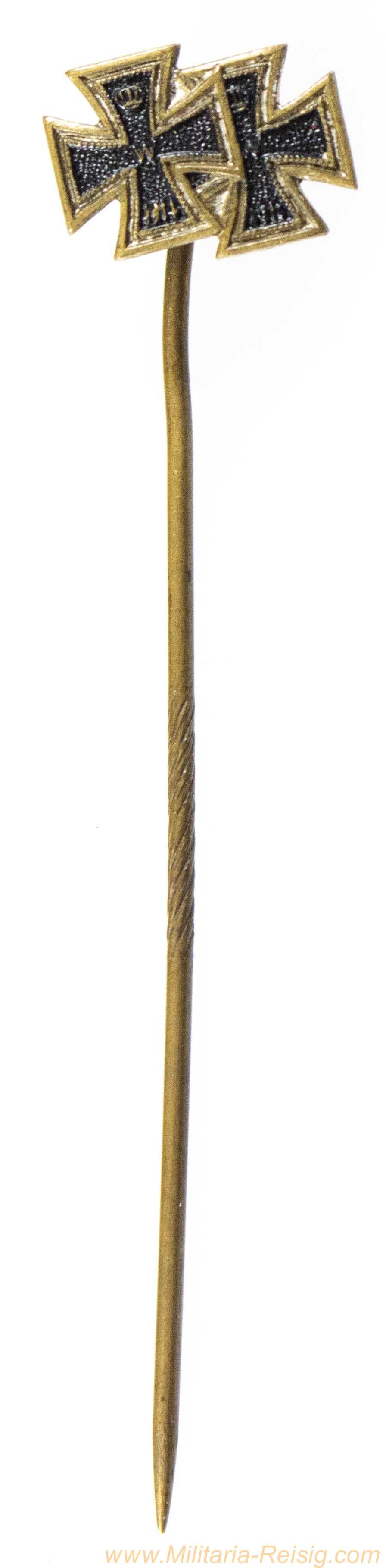 Anstecknadel 2x Eisernes Kreuz 1914